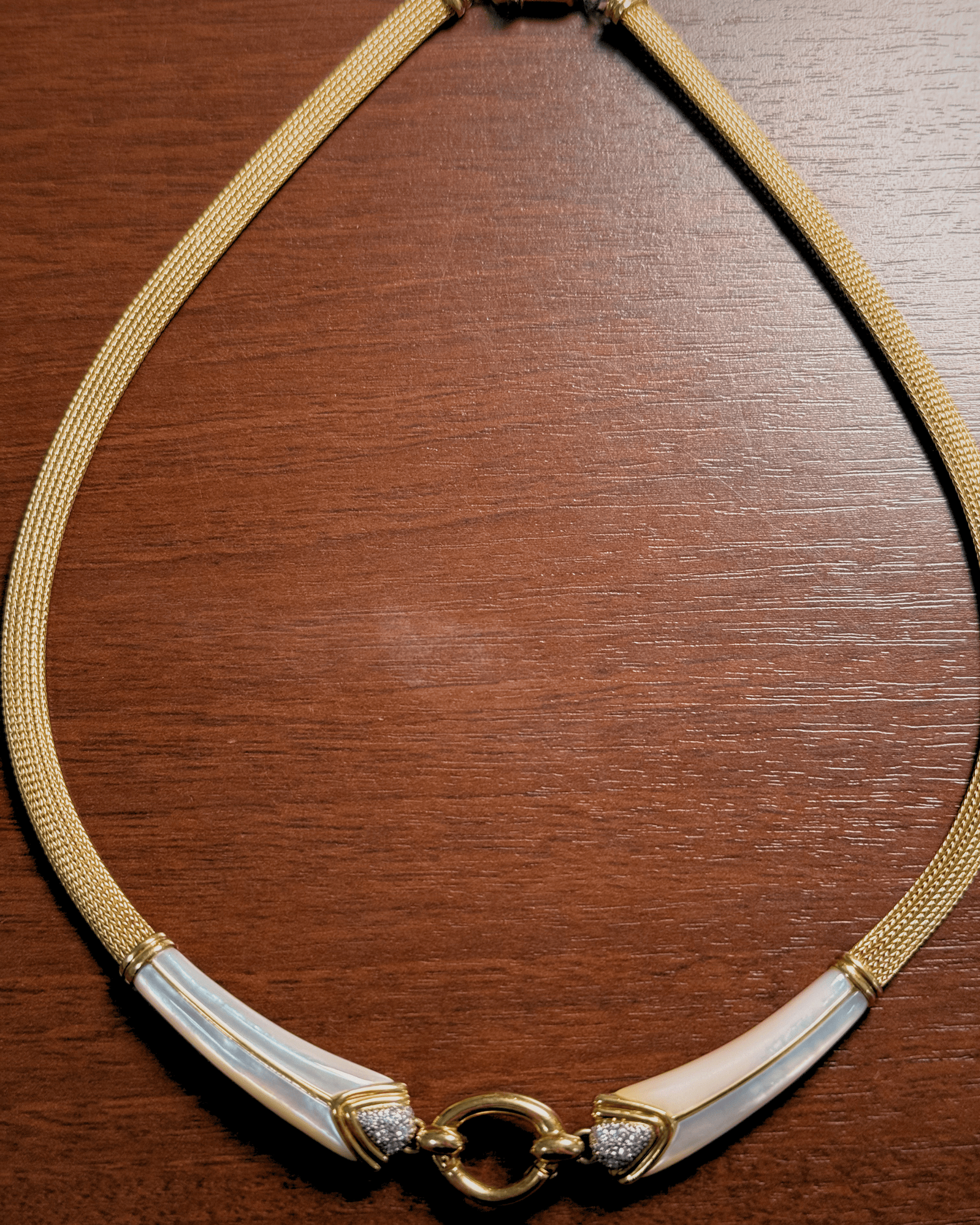 Luxury Promise Collar Necklace with Diamond Accents in 18K / 26.8g  5942  JJC0170