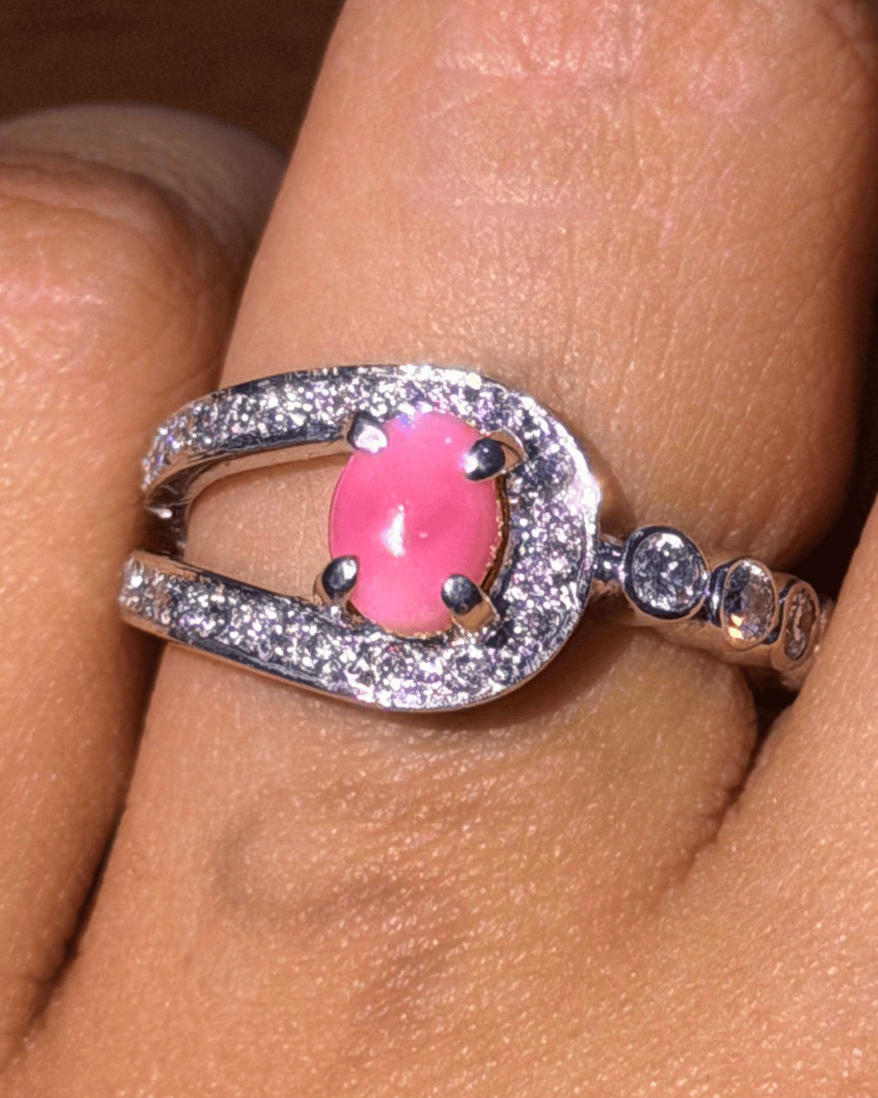 Luxury Promise Conch Pearl Ring with Oval Diamond Halo in PT900 / 7.5g, PA0.94ct, D0.37ct  22SSN  JJC0145