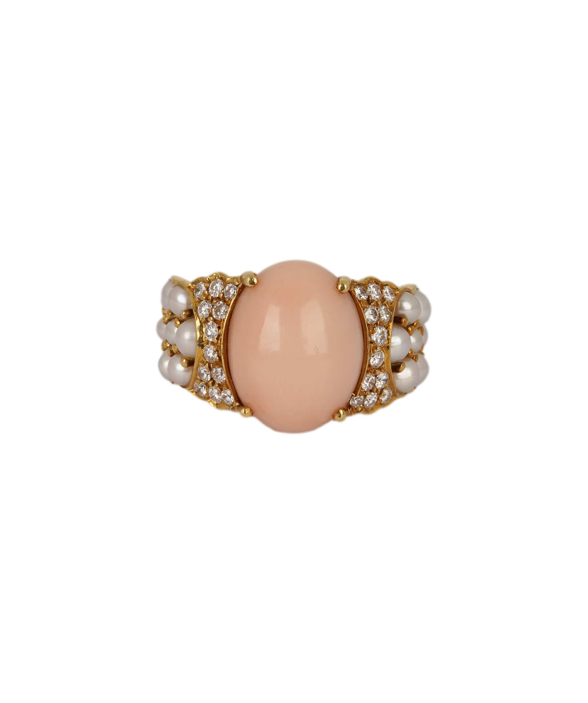 Luxury Promise Coral, Diamond and Pearl Set WA24635