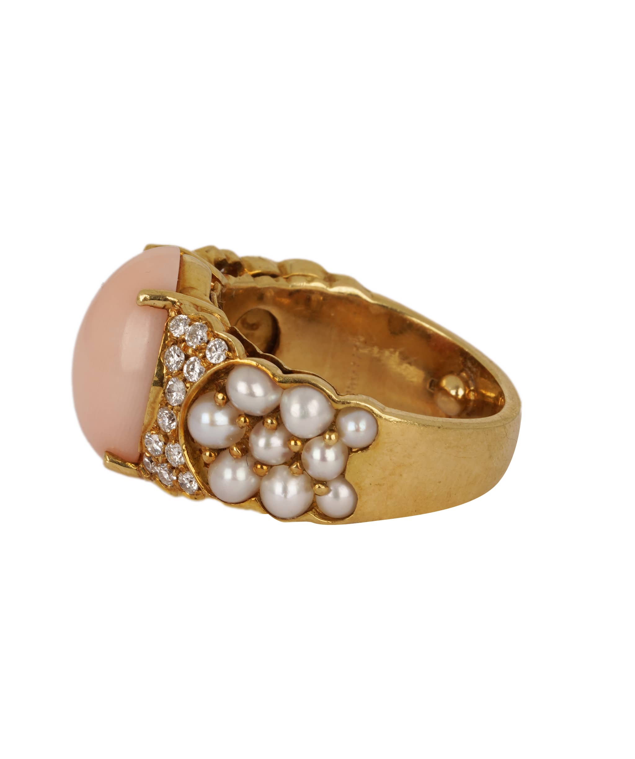 Luxury Promise Coral, Diamond and Pearl Set WA24635