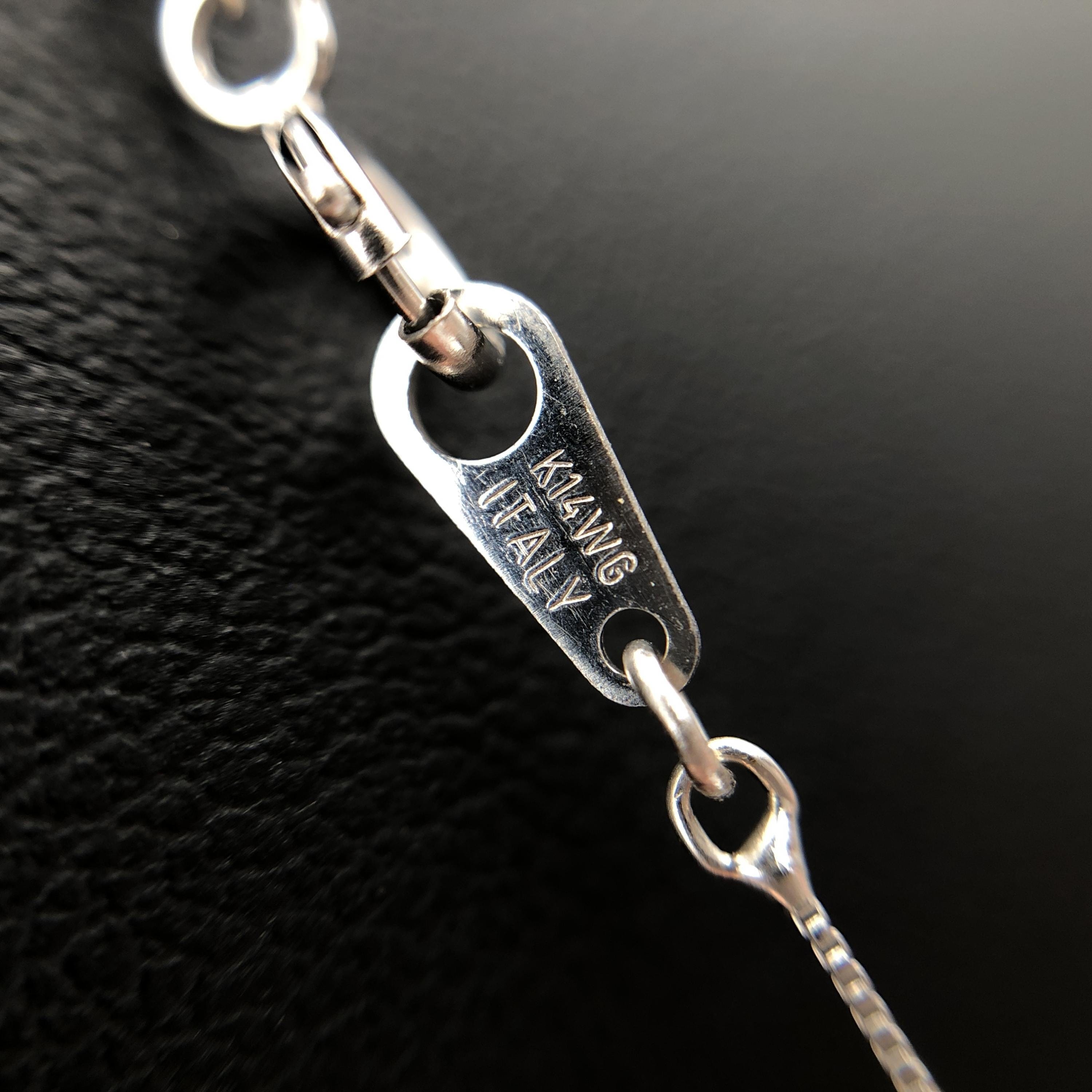 Luxury Promise Cross Motif Diamond & Ruby Necklace, D(0.15ct), R(0.02ct), K14WG, 1.1g, 16inch ALC3339