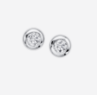 Luxury Promise Darling ear pin 18K white gold 2 diamonds ALTC0720