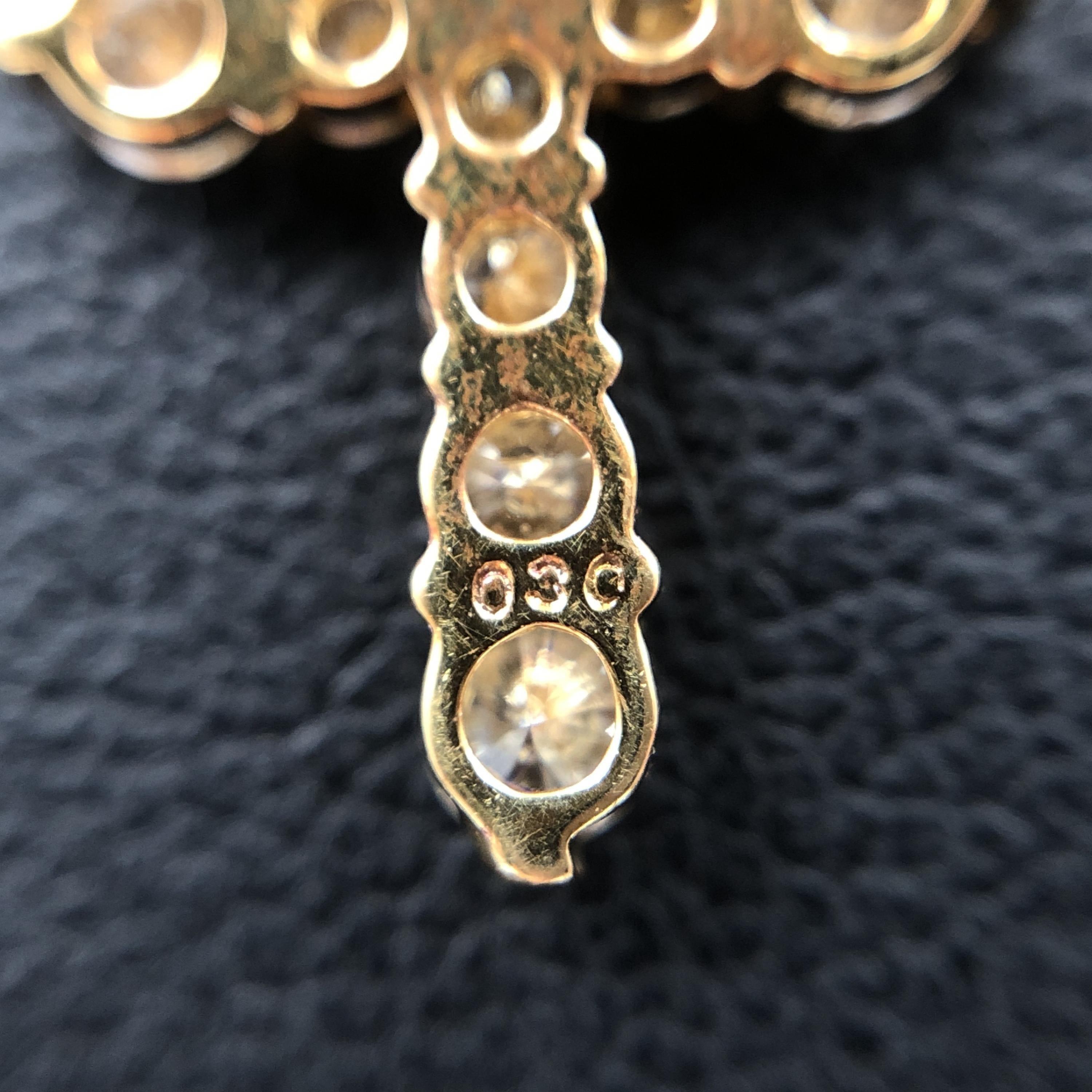 Luxury Promise Diamond Cross Necklace, D(0.30ct), K18PG, 1.8g, 16inch ALC3317