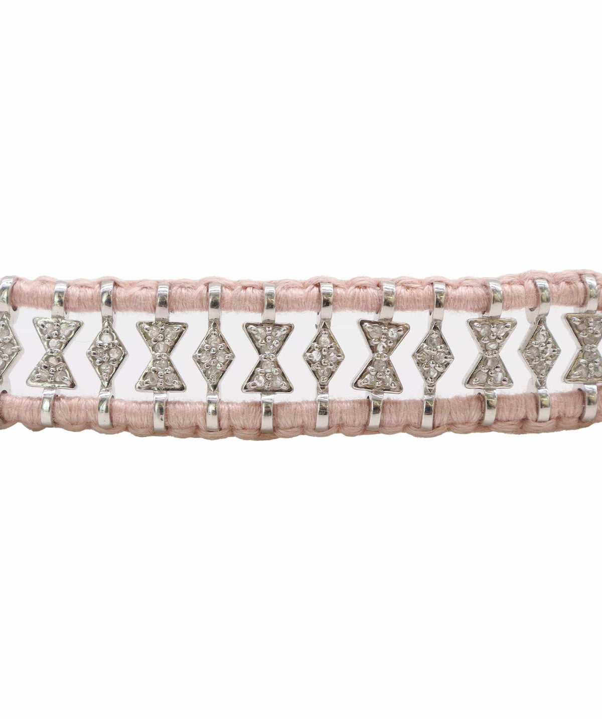 Luxury Promise Diamond Kite Light Pink Thread Friendship Bracelet DXBCD2253