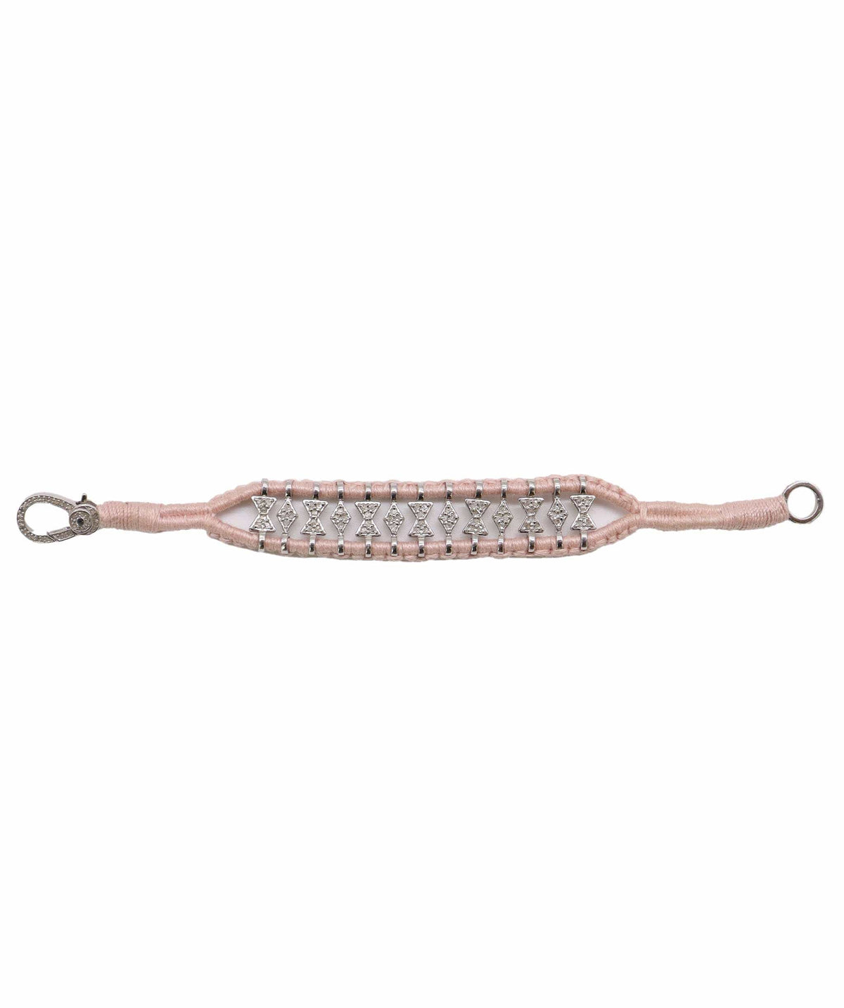 Luxury Promise Diamond Kite Light Pink Thread Friendship Bracelet DXBCD2253