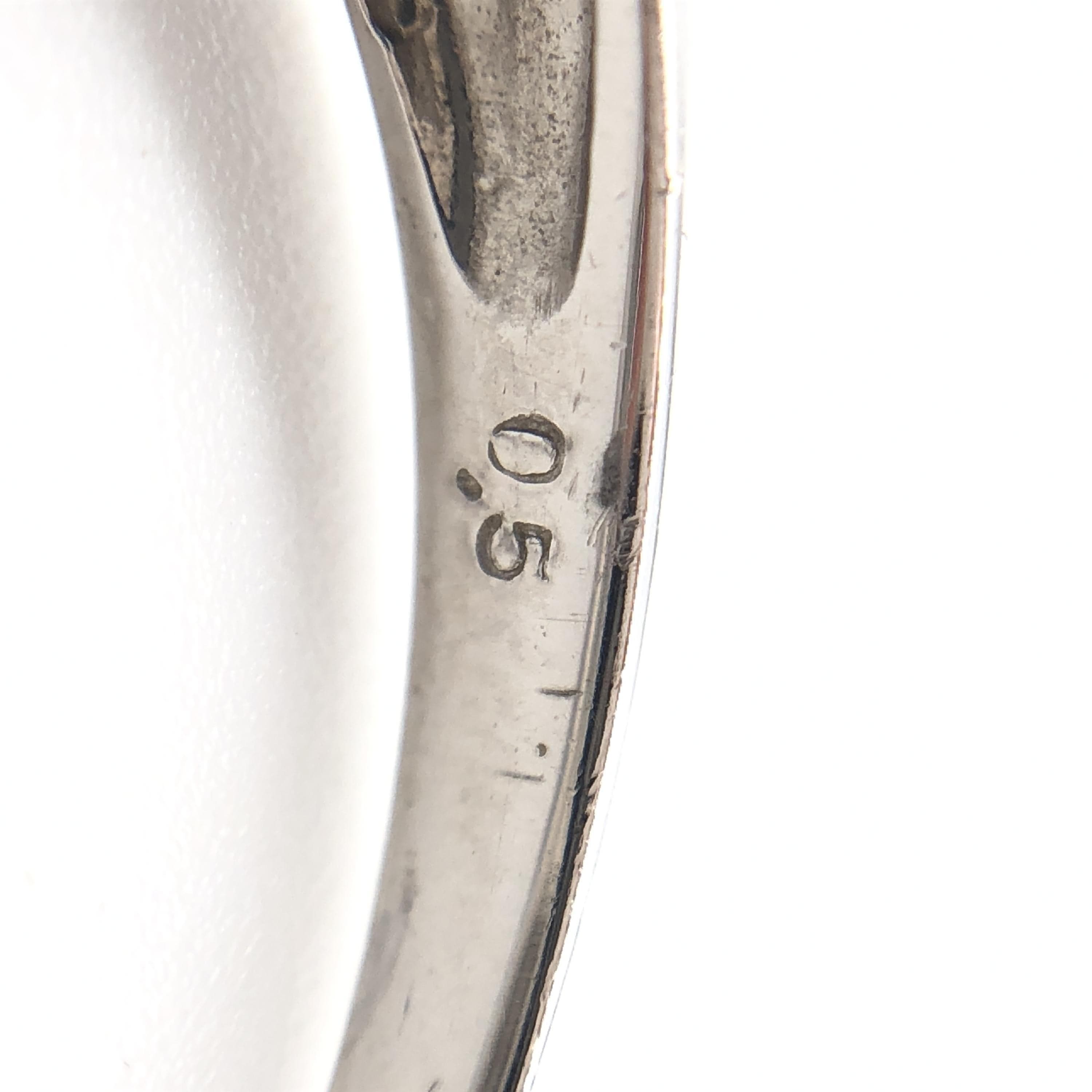 Luxury Promise Diamond Ring, D(0.50ct), PT900, 3.2g, US Size 8 ALC3348