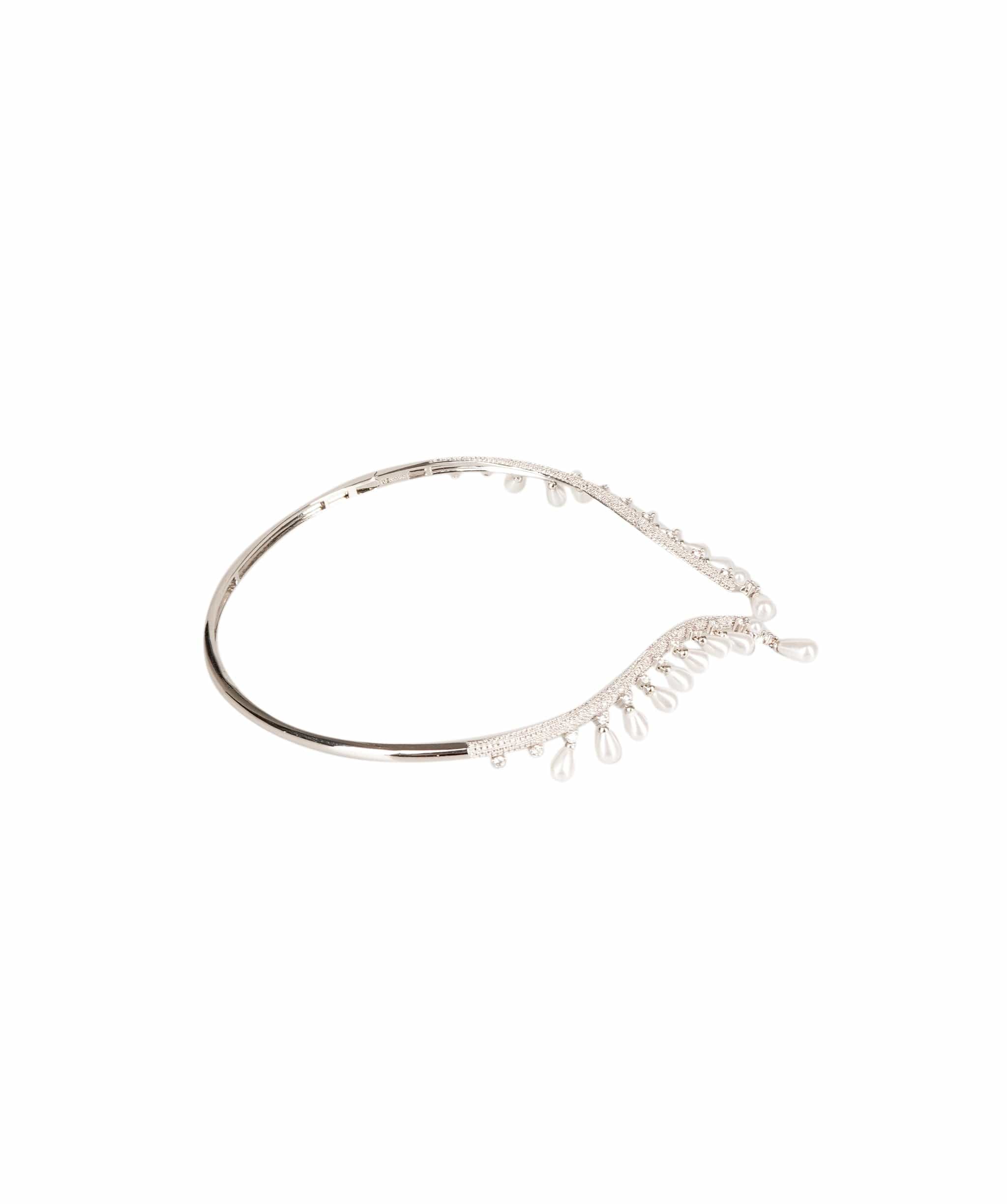 Luxury Promise Diamonte and Pearl Choker Necklace  ALL1155