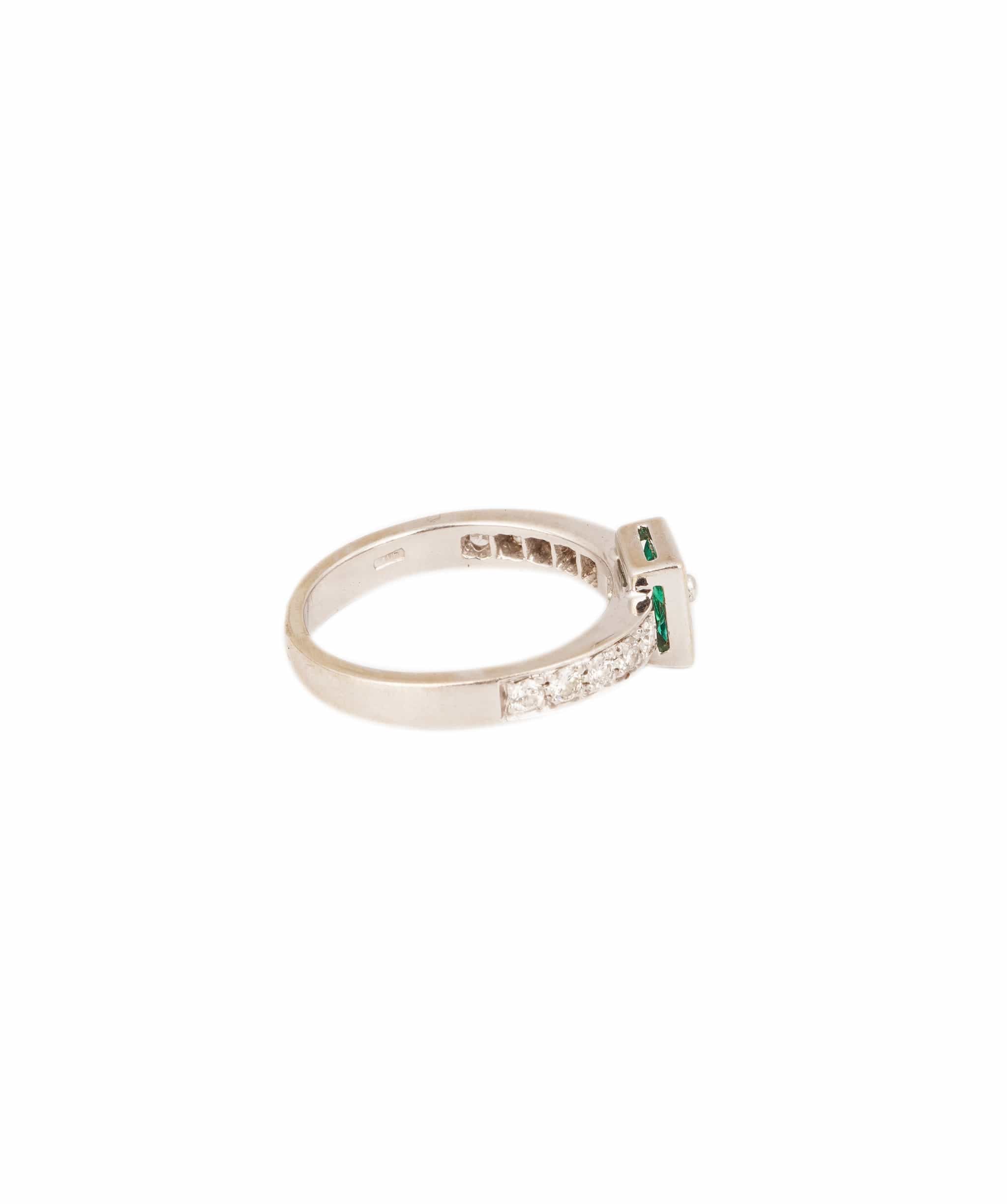 Luxury Promise Emerald and Diamond Ring WA25130