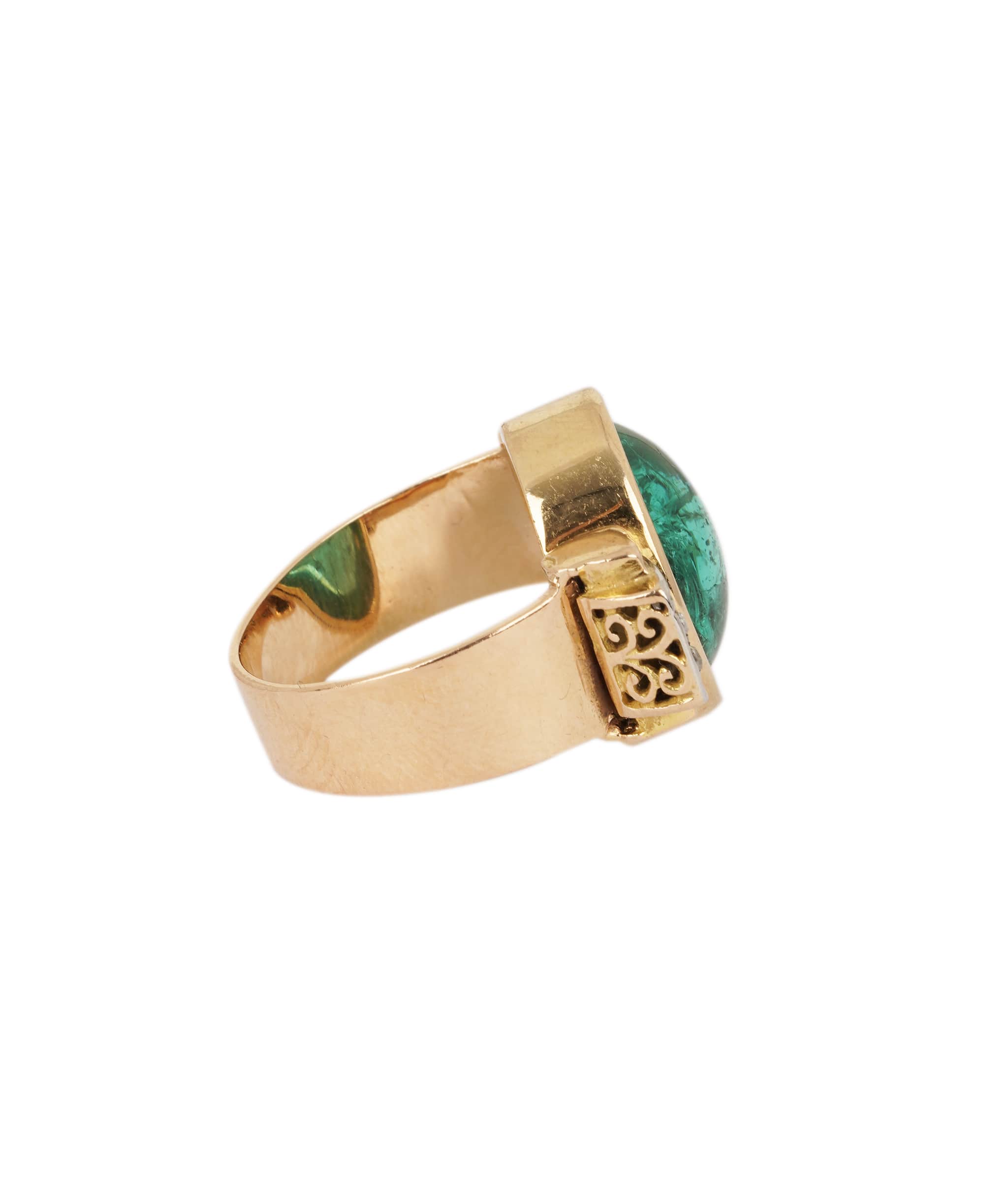 Luxury Promise Emerald & Diamond Retro Ring WA24582
