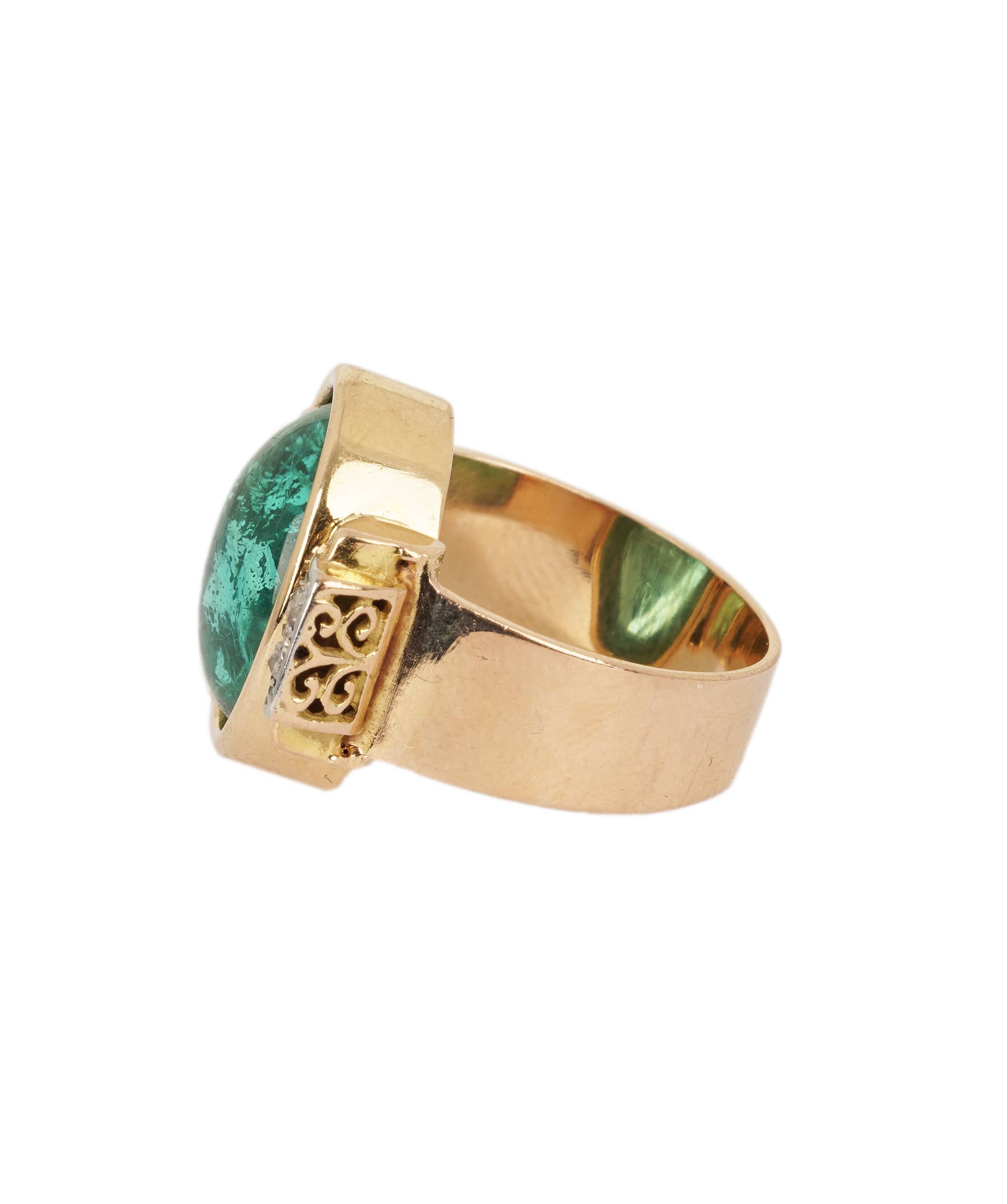 Luxury Promise Emerald & Diamond Retro Ring WA24582