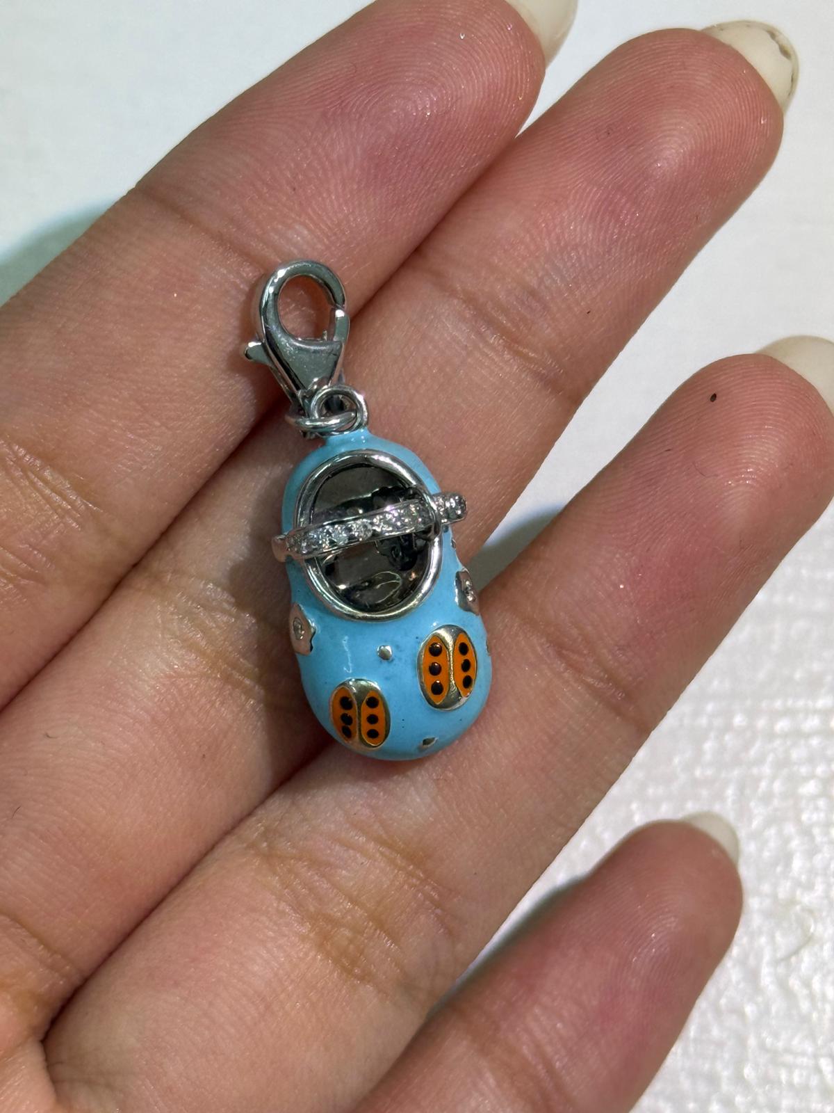 Luxury Promise Enamel Ladybug Charm Pendant with Diamond Accent 18K / 5.80g, D0.14ct 021262 JJC0050