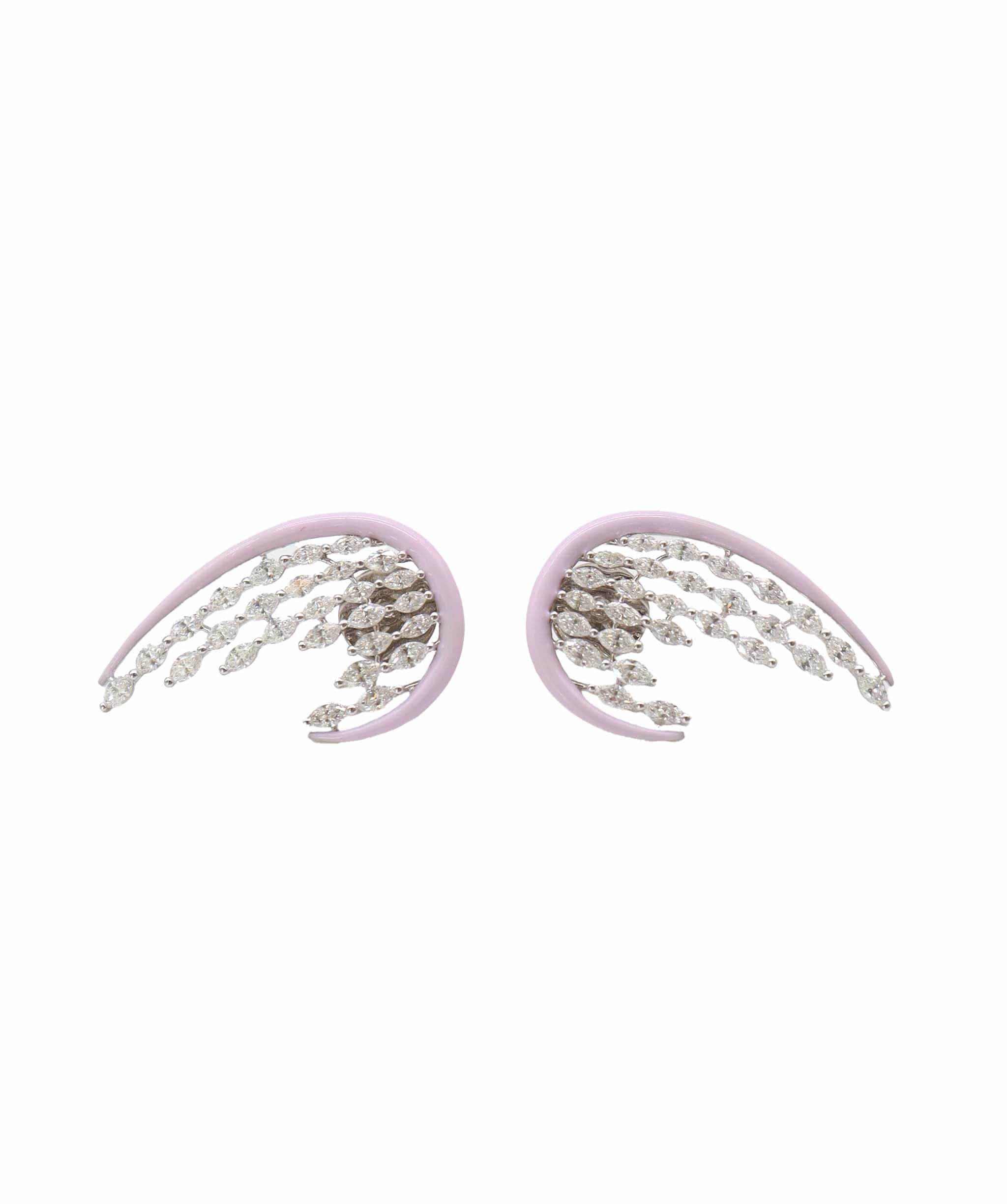 Luxury Promise ER-F26K  EARRING Gold Wt:  6.564 Diamond Wt: 2.880 Pastel Pink ASC6336