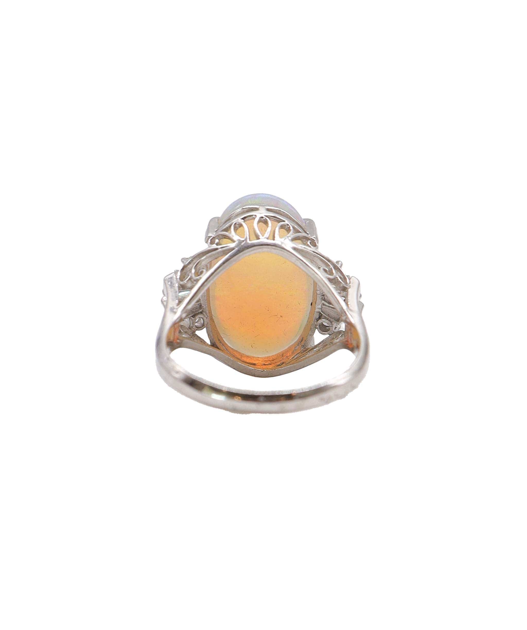 Luxury Promise EU 53 Opal oval/diamond baguette ring DXBS4576