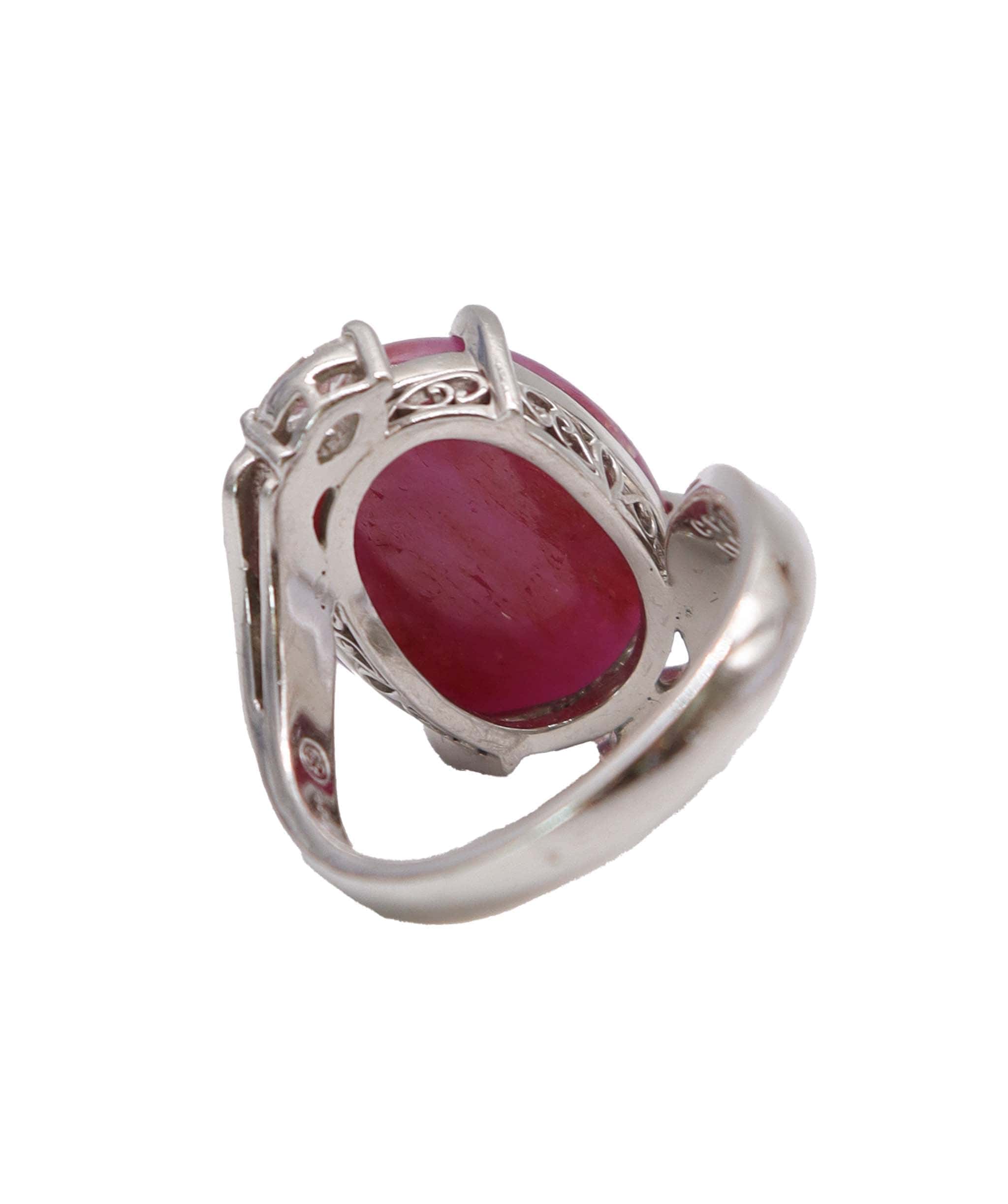 Luxury Promise EU 55.5 Ruby cabochon ring DXBS4575 EU 55.5