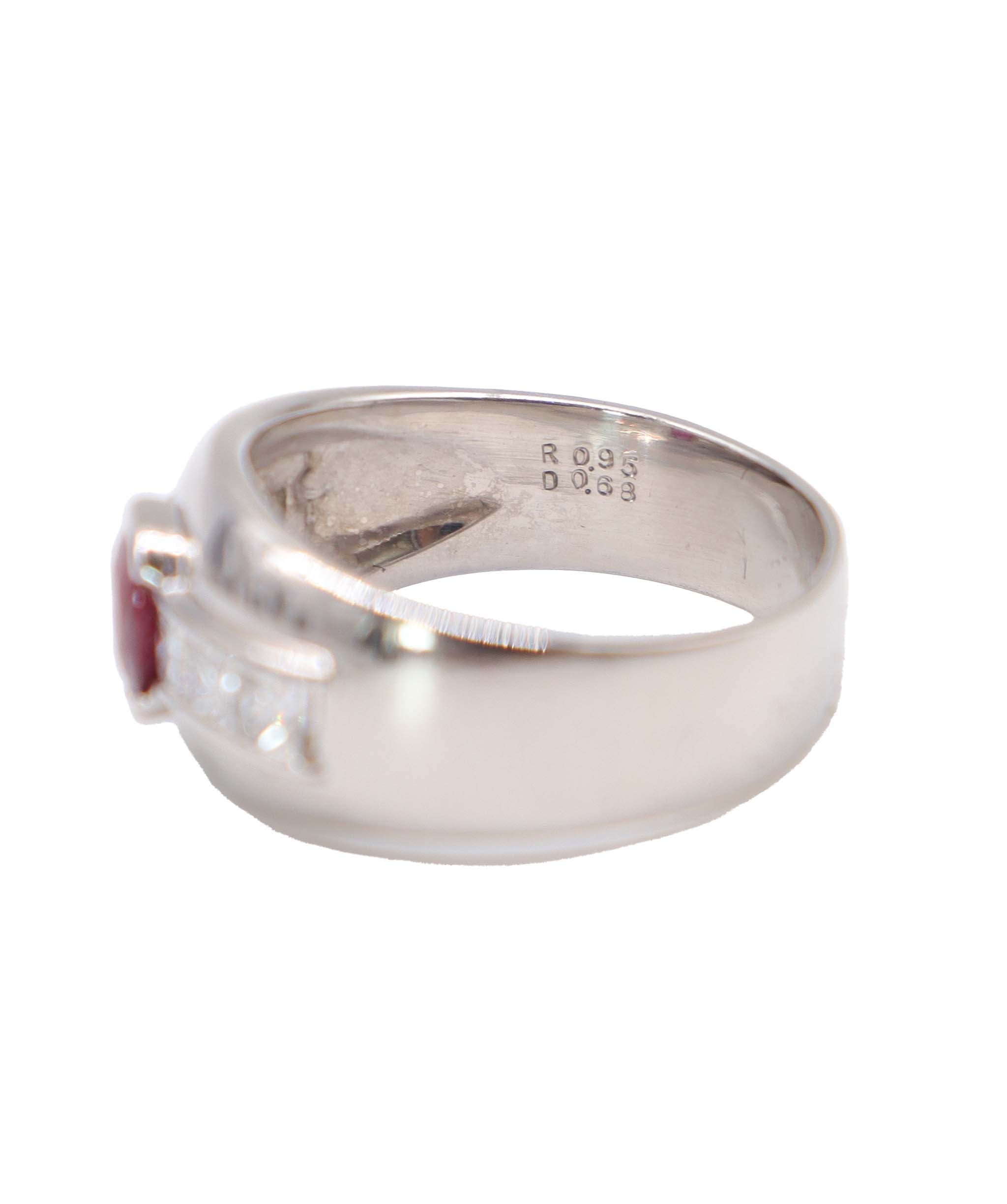 Luxury Promise EU 59 0.95, 0.68MARKED/Thick band Ruby ring DXBS4551