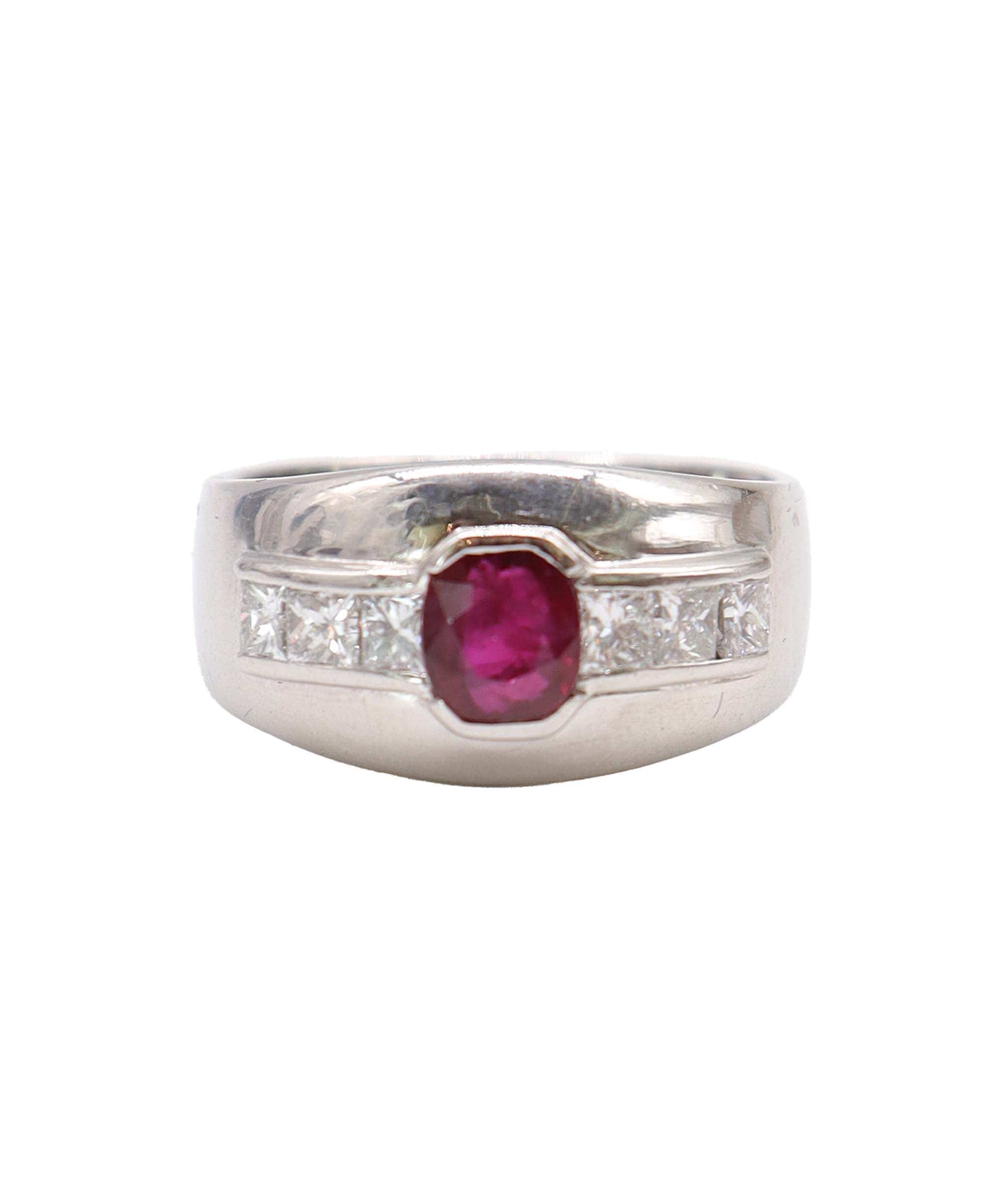 Luxury Promise EU 59 0.95, 0.68MARKED/Thick band Ruby ring DXBS4551