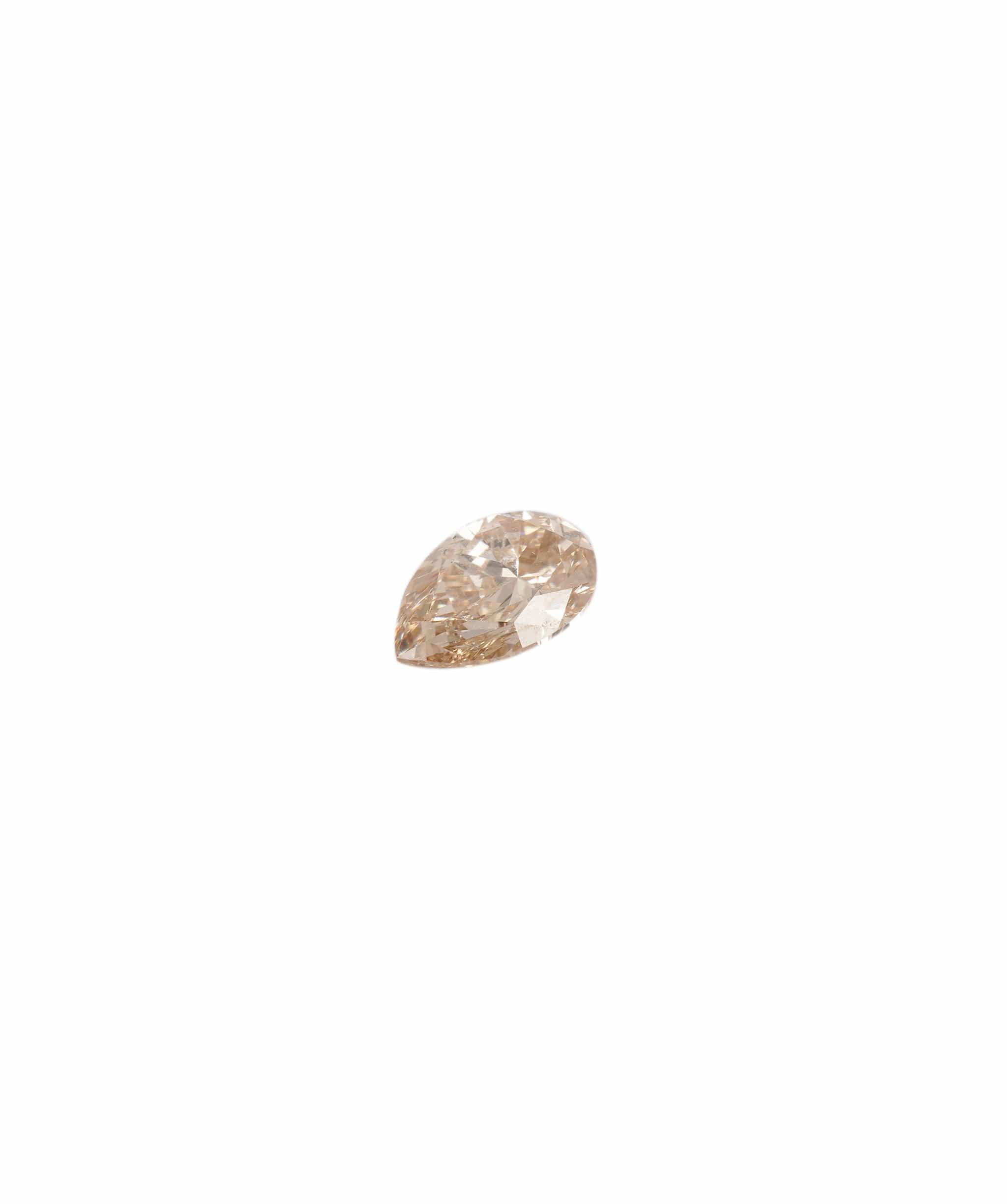 Luxury Promise Fancy Champagne 0.71crt Pear Diamond ANL0059