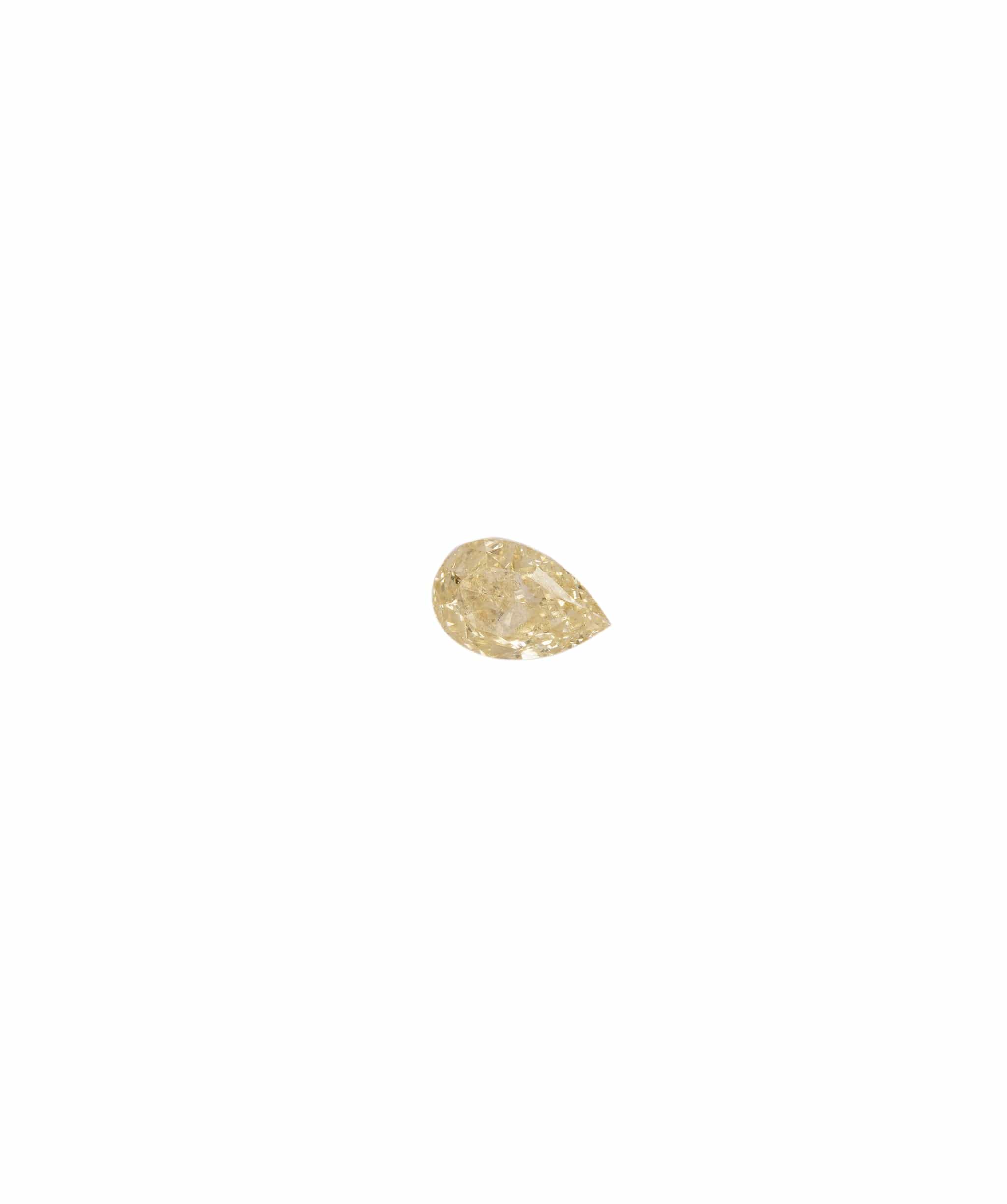 Luxury Promise Fancy Yellow 0.42crt Pear Diamond ANC1370