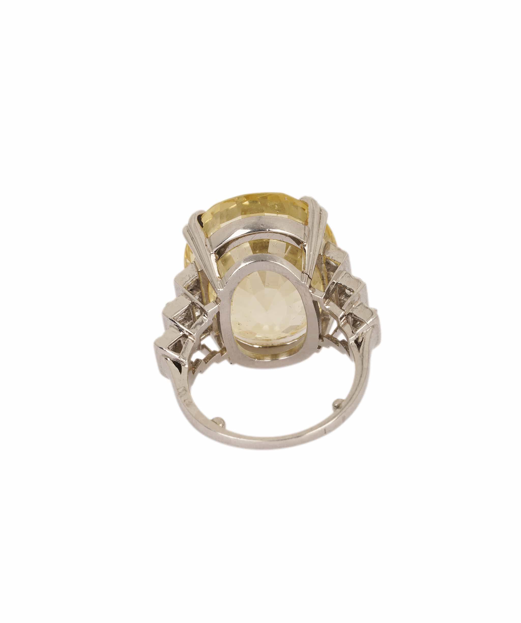 Luxury Promise Fine Ceylon Yellow Sapphire and Diamond Ring WA21801