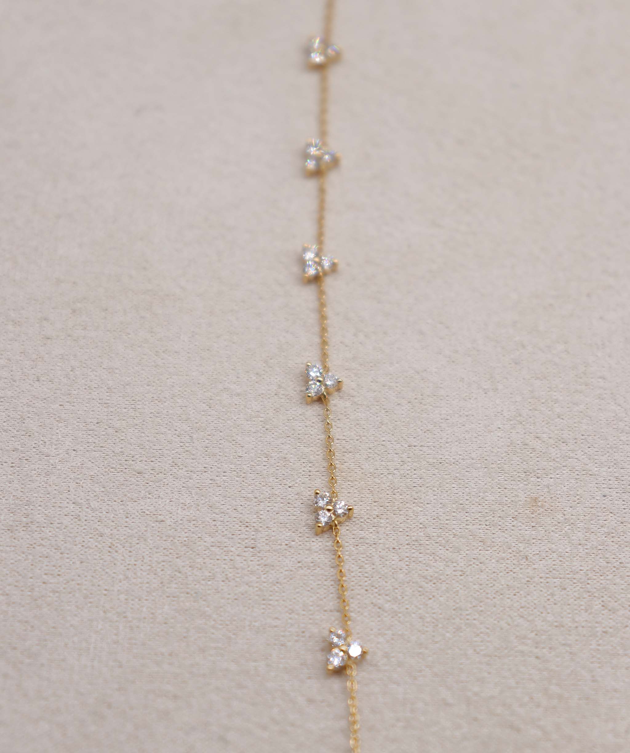 Luxury Promise Floral Chain Bracelet Constelation Britney 18k Gold ASC6880