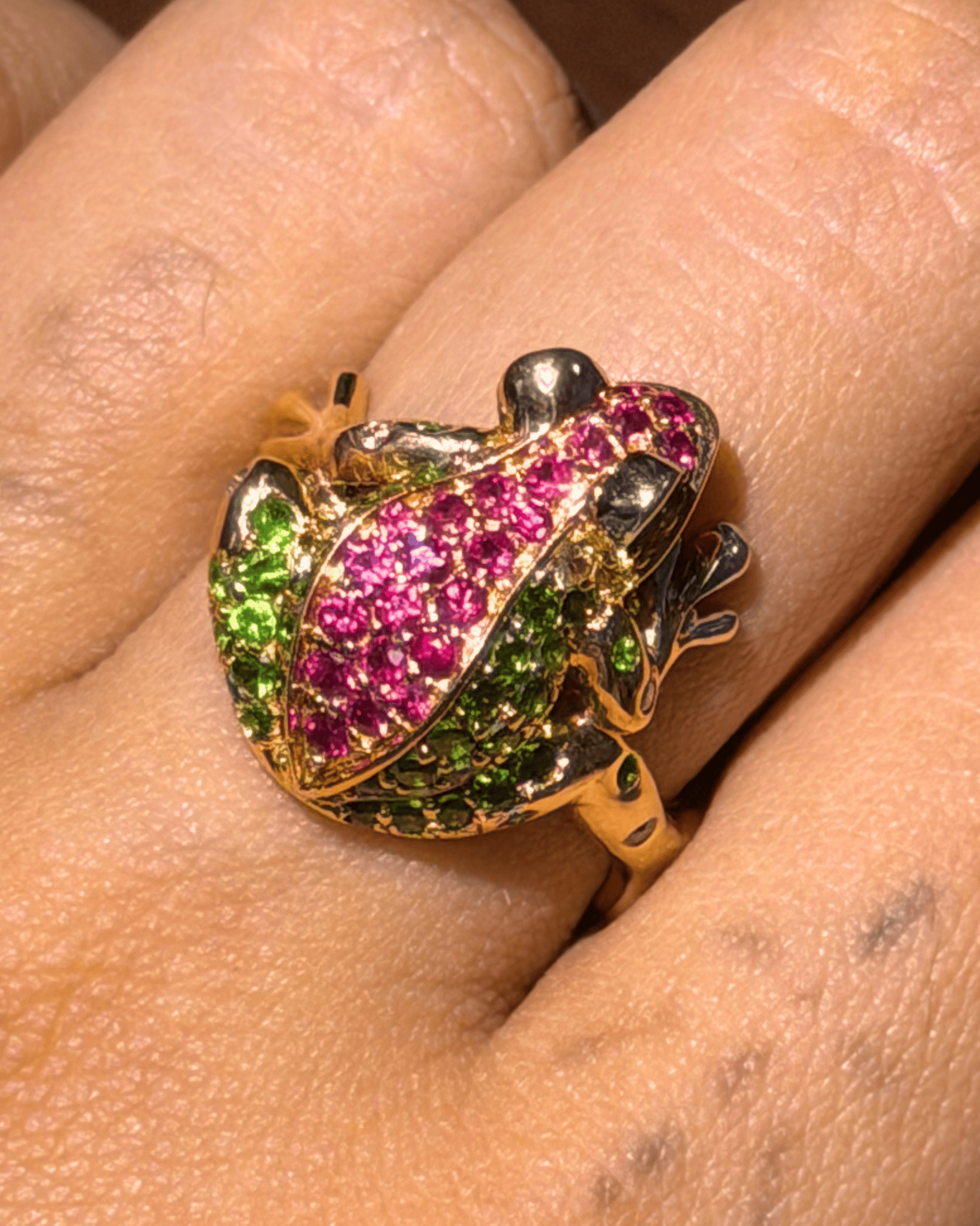 Luxury Promise Frog Ring in 18K / 7.4g MS 1.34ct  6093 JJC0090
