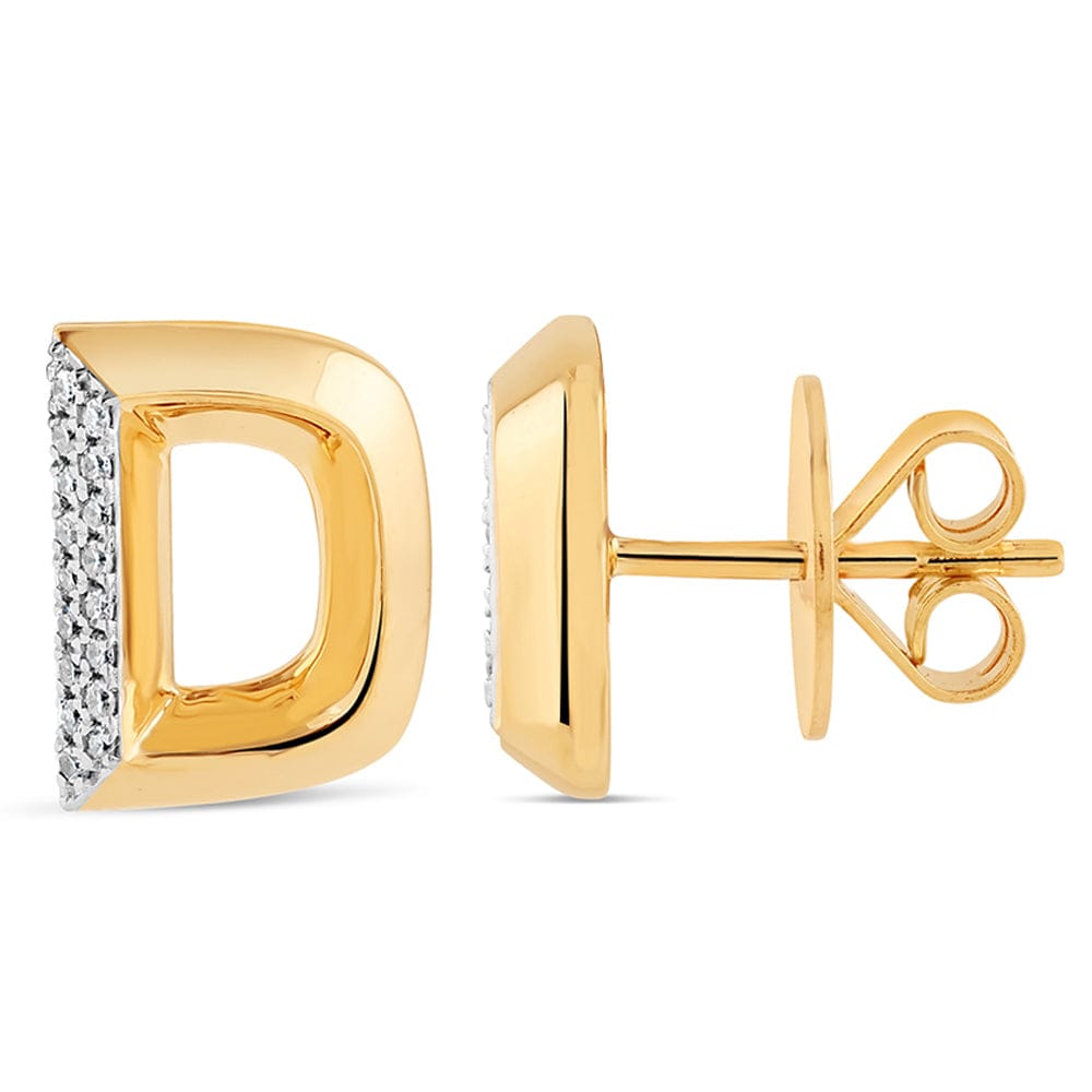 Luxury Promise Gold alphabet stud RDE00047-D RDE00047-D