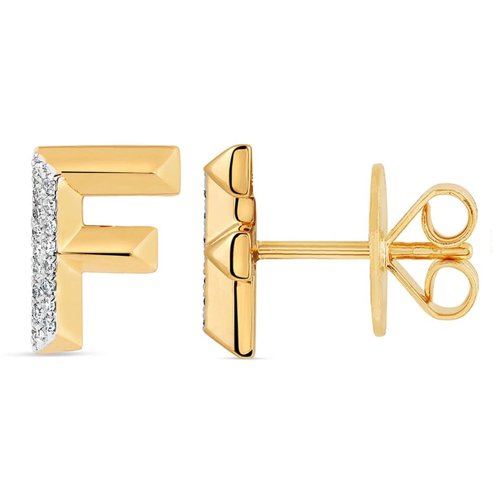 Luxury Promise Gold alphabet stud RDE00047-F RDE00047-F