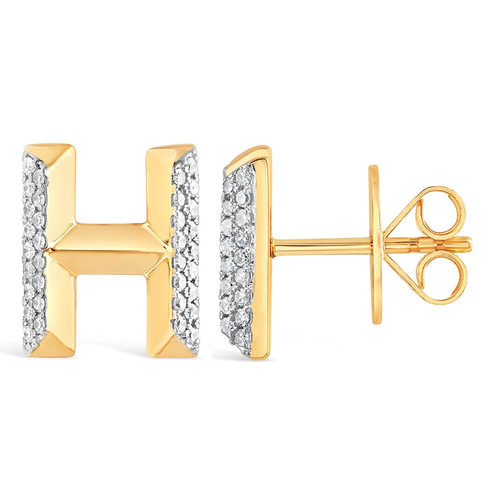 Luxury Promise Gold alphabet stud RDE00047-H RDE00047-H