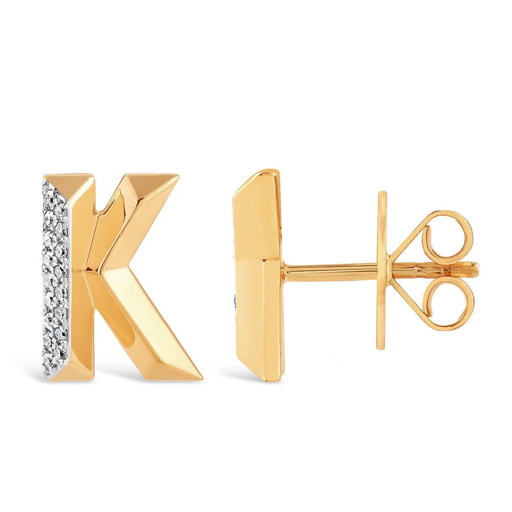 Luxury Promise Gold alphabet stud RDE00047-K RDE00047-K