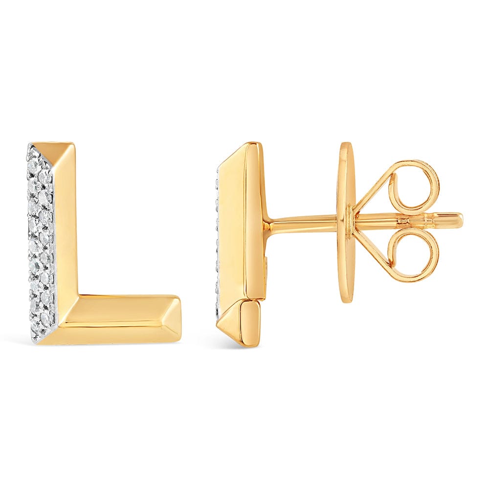 Luxury Promise Gold alphabet stud RDE00047-L RDE00047-L