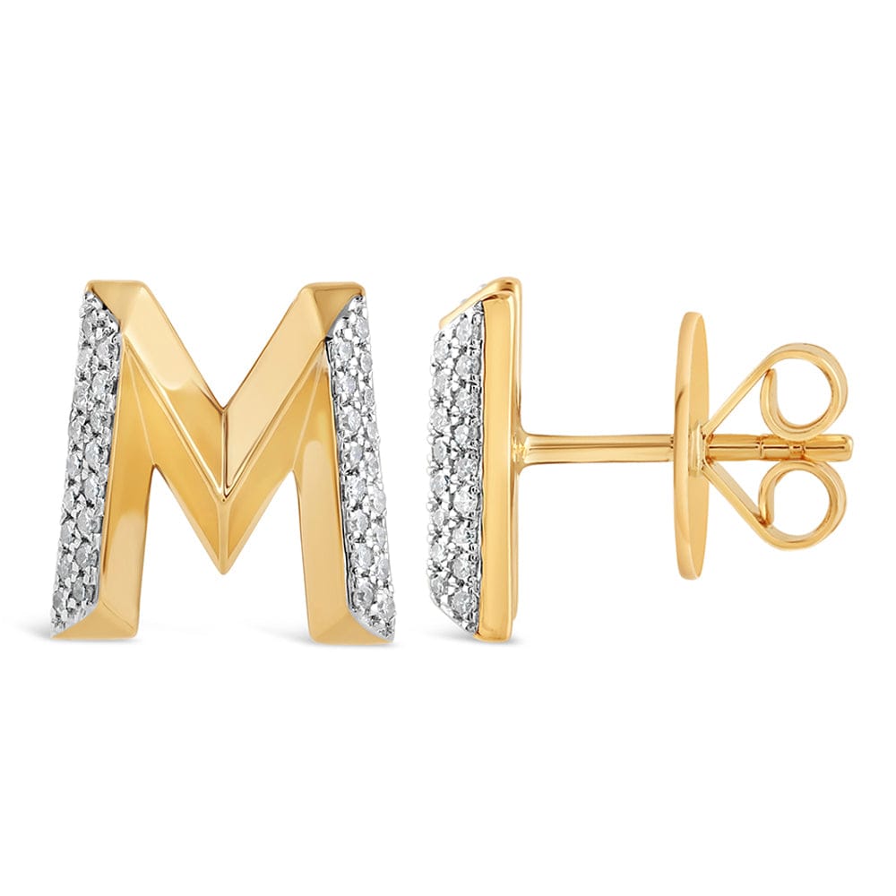 Luxury Promise Gold alphabet stud RDE00047-M RDE00047-M