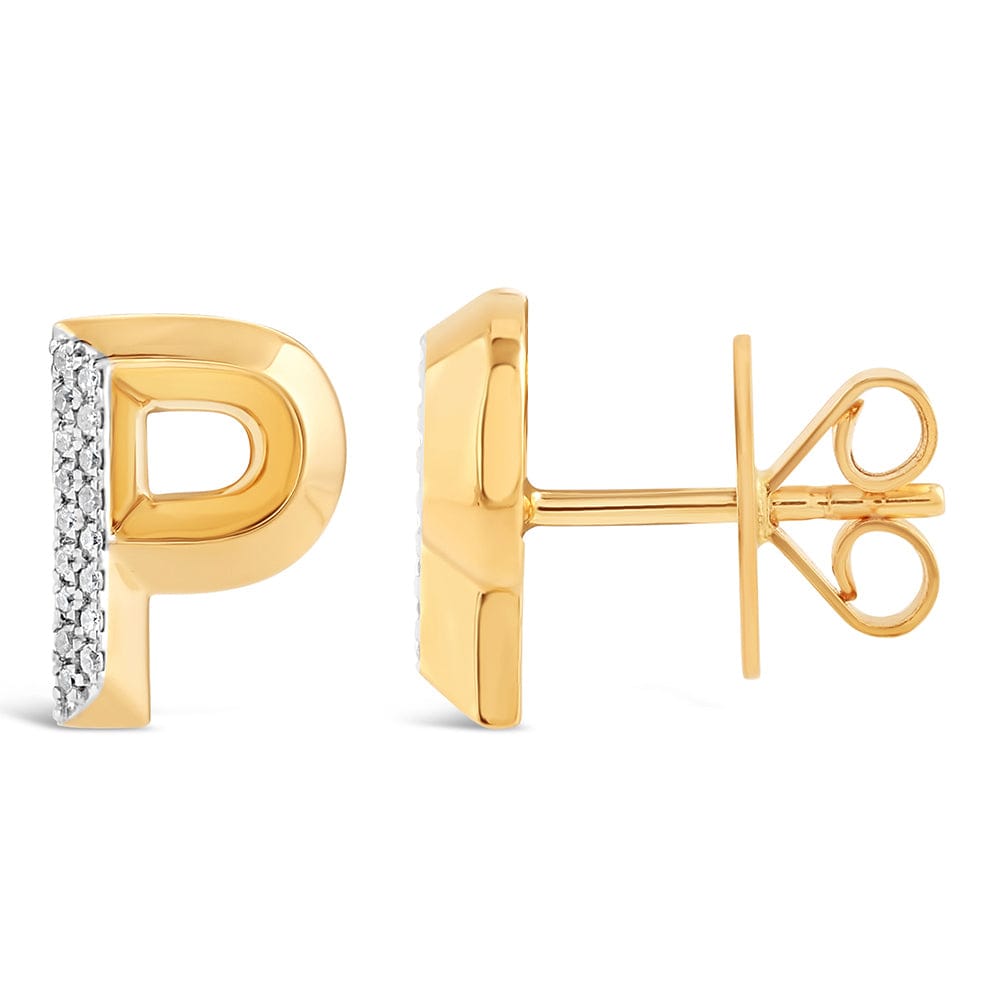 Luxury Promise Gold alphabet stud RDE00047-P RDE00047-P