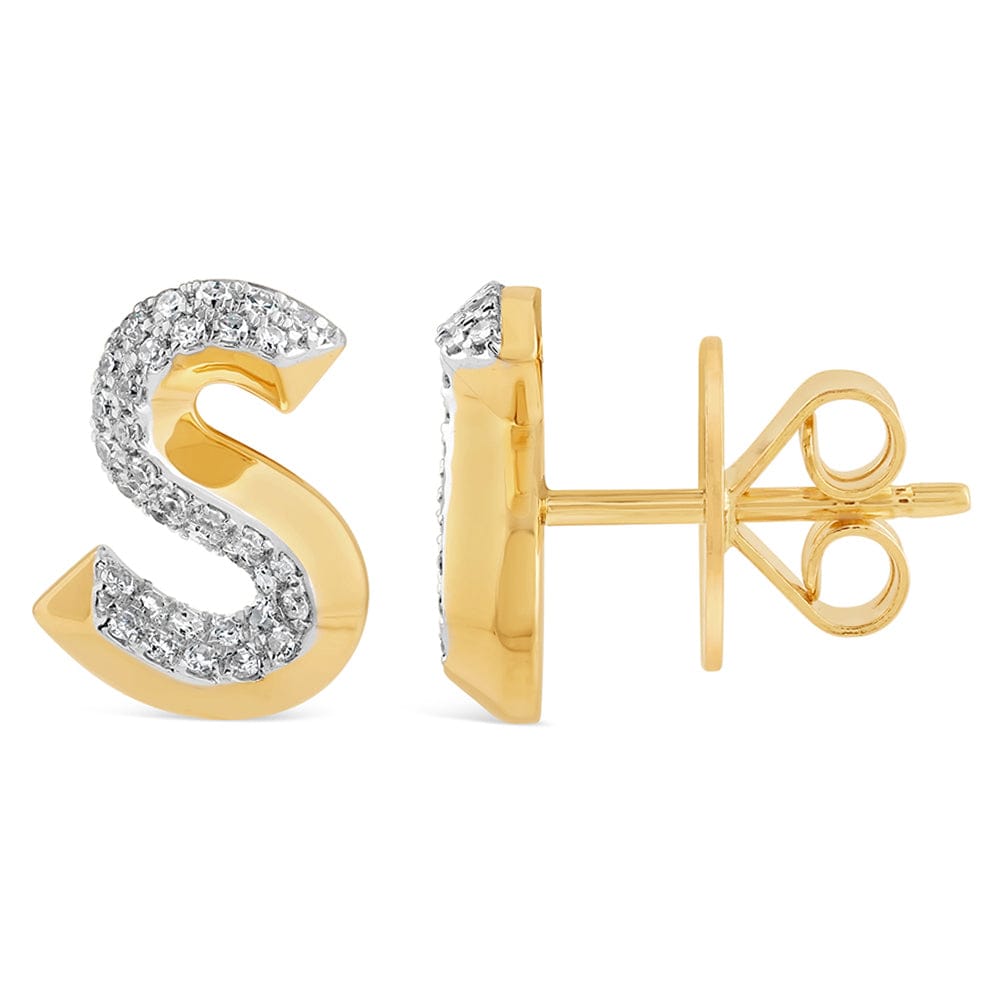 Luxury Promise Gold alphabet stud RDE00047-S RDE00047-S