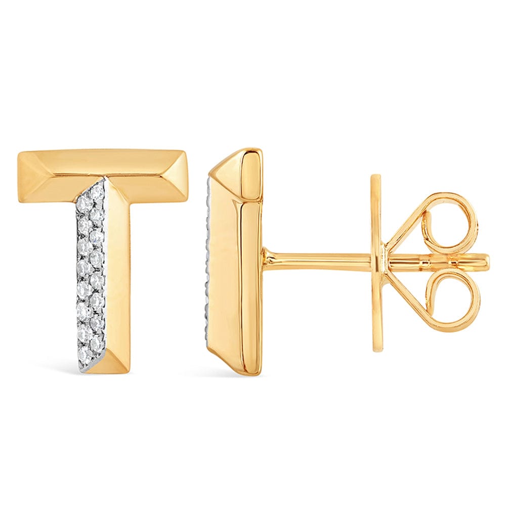 Luxury Promise Gold alphabet stud RDE00047-T RDE00047-T