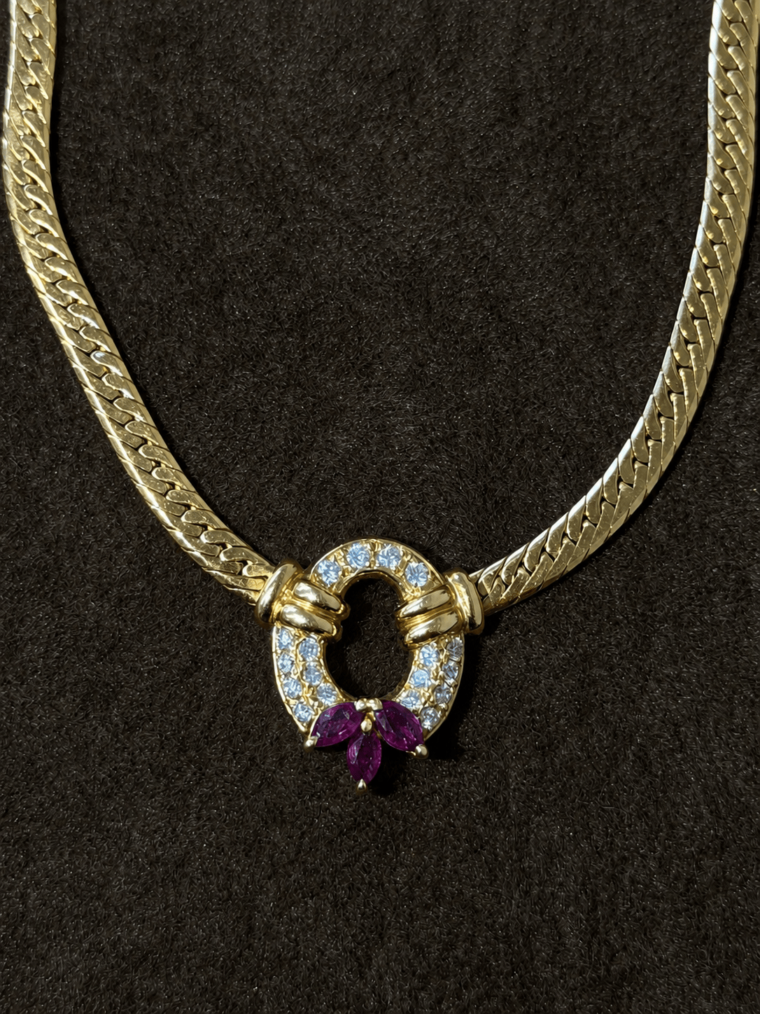 Luxury Promise Gold Snake Chain Necklace in K18 / 0.34 / 0.41 144 JJC0937