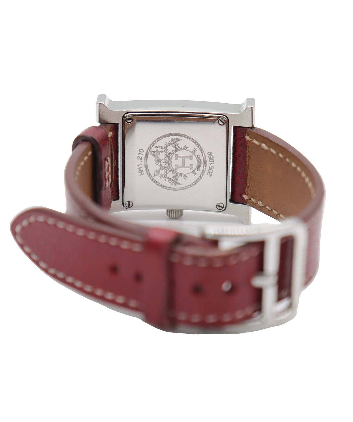 Luxury Promise HERMES H-Watch HH1 210 Women's Watch Silver Red Quartz Watch H Watch Hermes DXBS6585