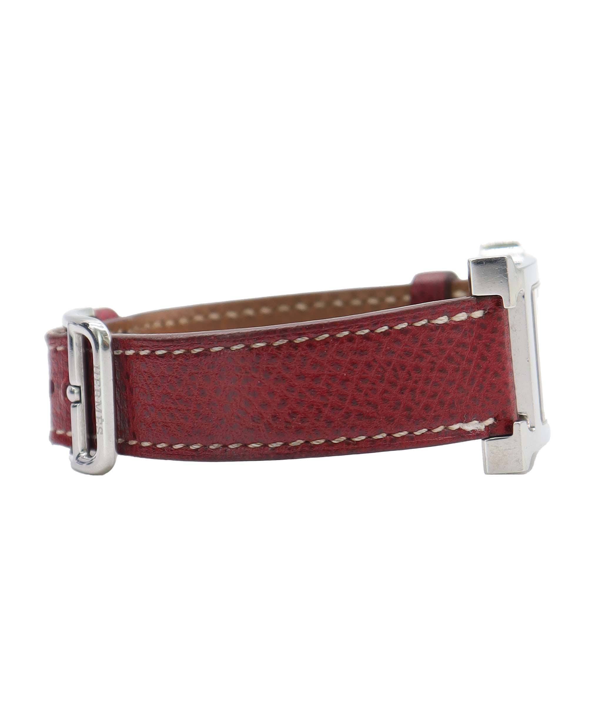 Luxury Promise HERMES H-Watch HH1 210 Women's Watch Silver Red Quartz Watch H Watch Hermes DXBS6585
