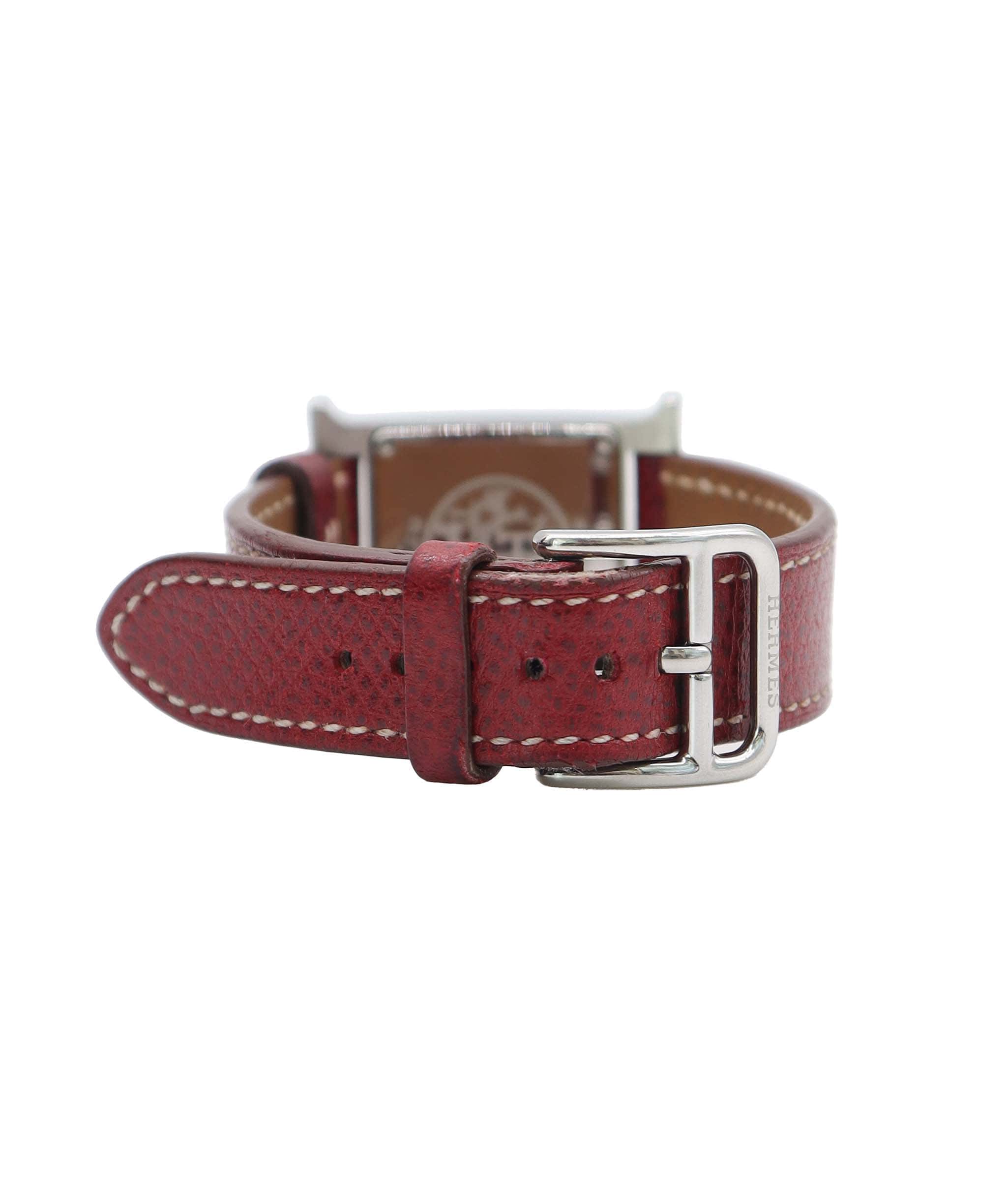 Luxury Promise HERMES H-Watch HH1 210 Women's Watch Silver Red Quartz Watch H Watch Hermes DXBS6585