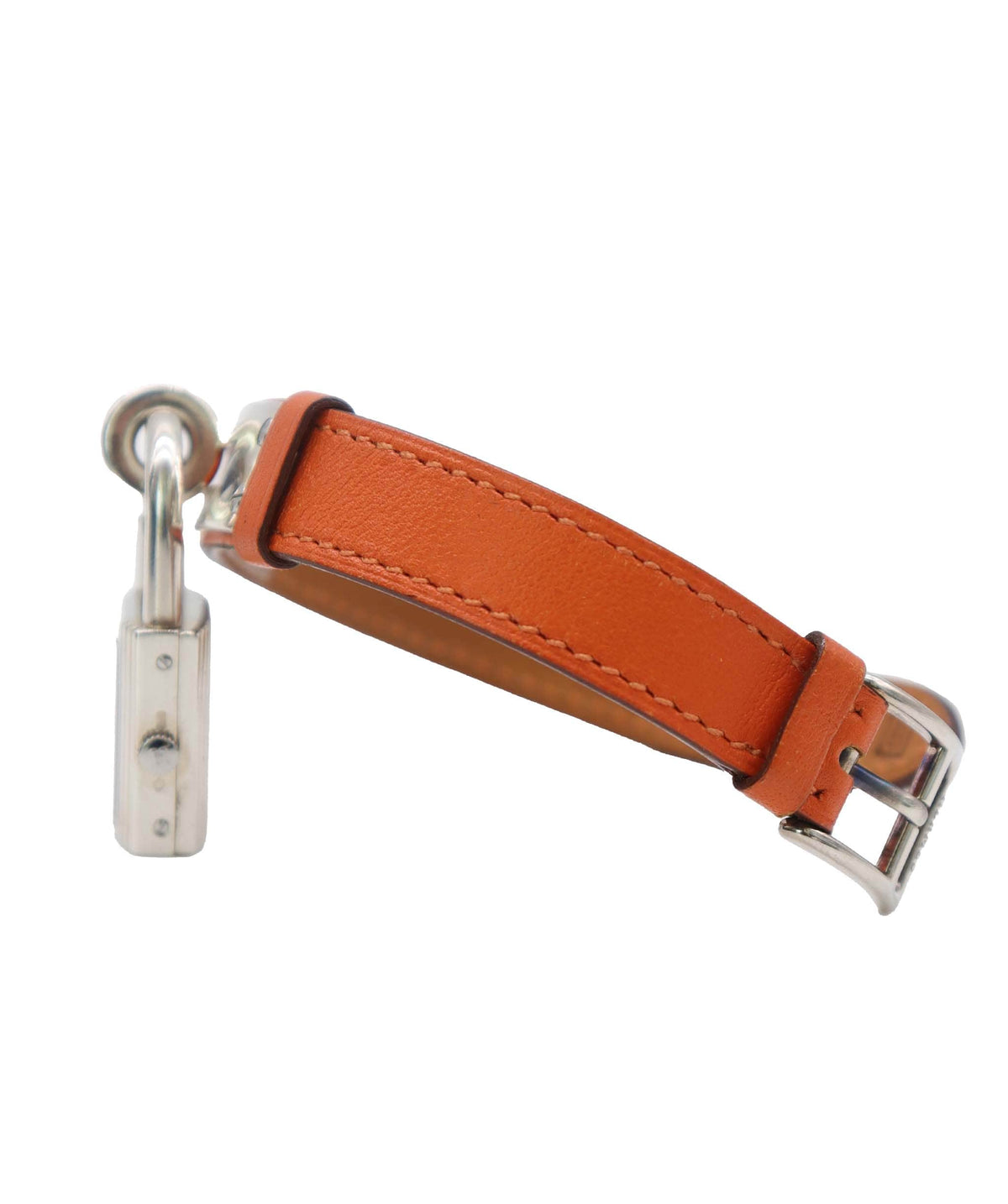 Luxury Promise HERMES Kelly Watch Vintage Women's Watch Silver SV925 Orange Quartz Watch with Padlock Kelly Watch Hermes DXBS6581