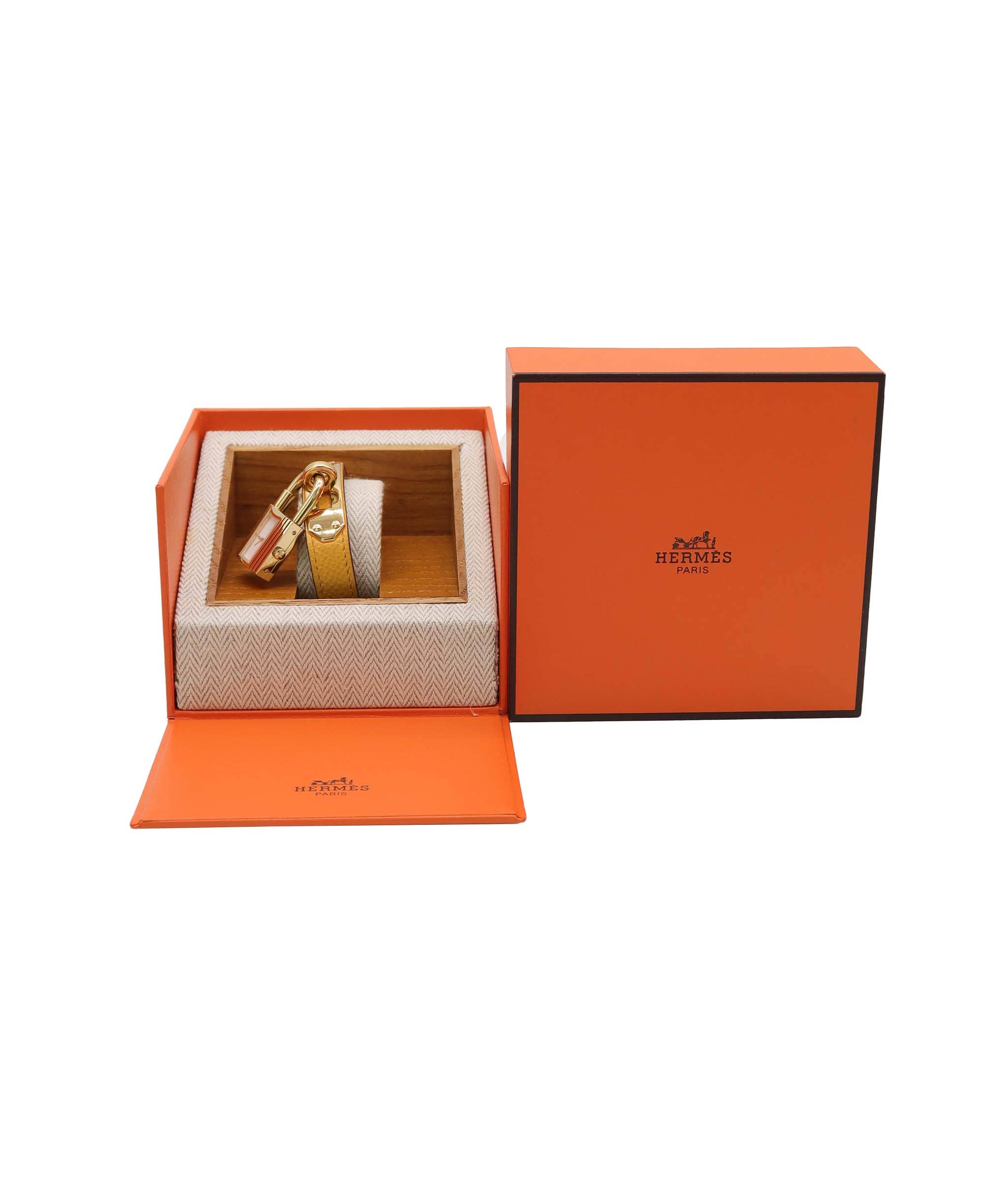 Luxury Promise HERMES Kelly Watch Vintage Women's Watch White Yellow Quartz Watch with Padlock Kelly Watch Hermes DXBS6583