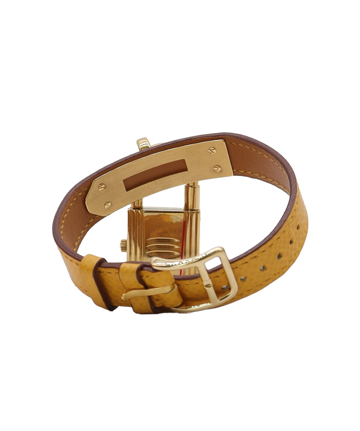 Luxury Promise HERMES Kelly Watch Vintage Women's Watch White Yellow Quartz Watch with Padlock Kelly Watch Hermes DXBS6583