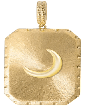 Luxury Promise Hilal
7.98 grams of 18K Gold-
Hand Carved Yellow Mother of Pearl
 ASC5463