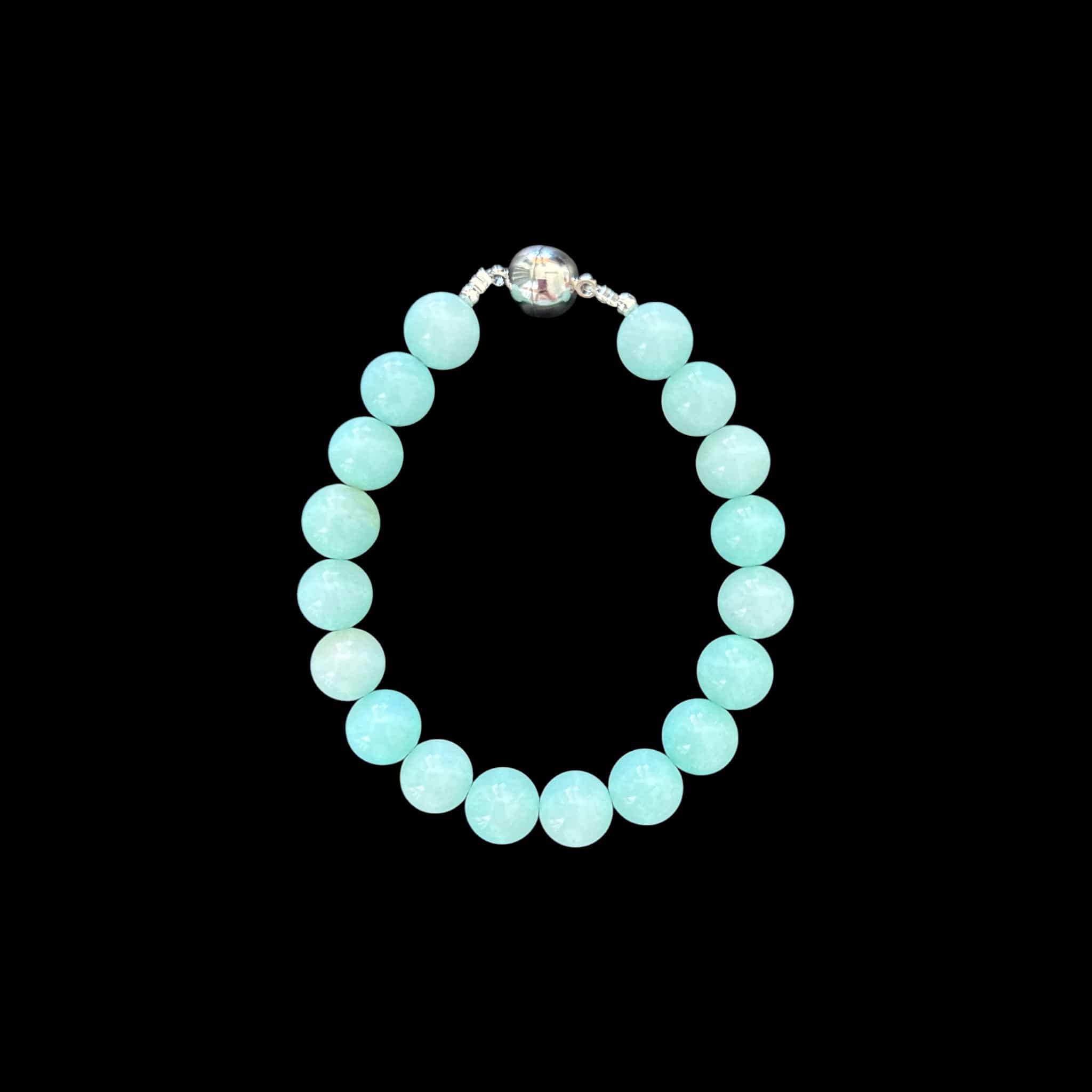 Luxury Promise Interchangeable: Amazonite Minty + Silver Magnetic Lock DXBCS5346