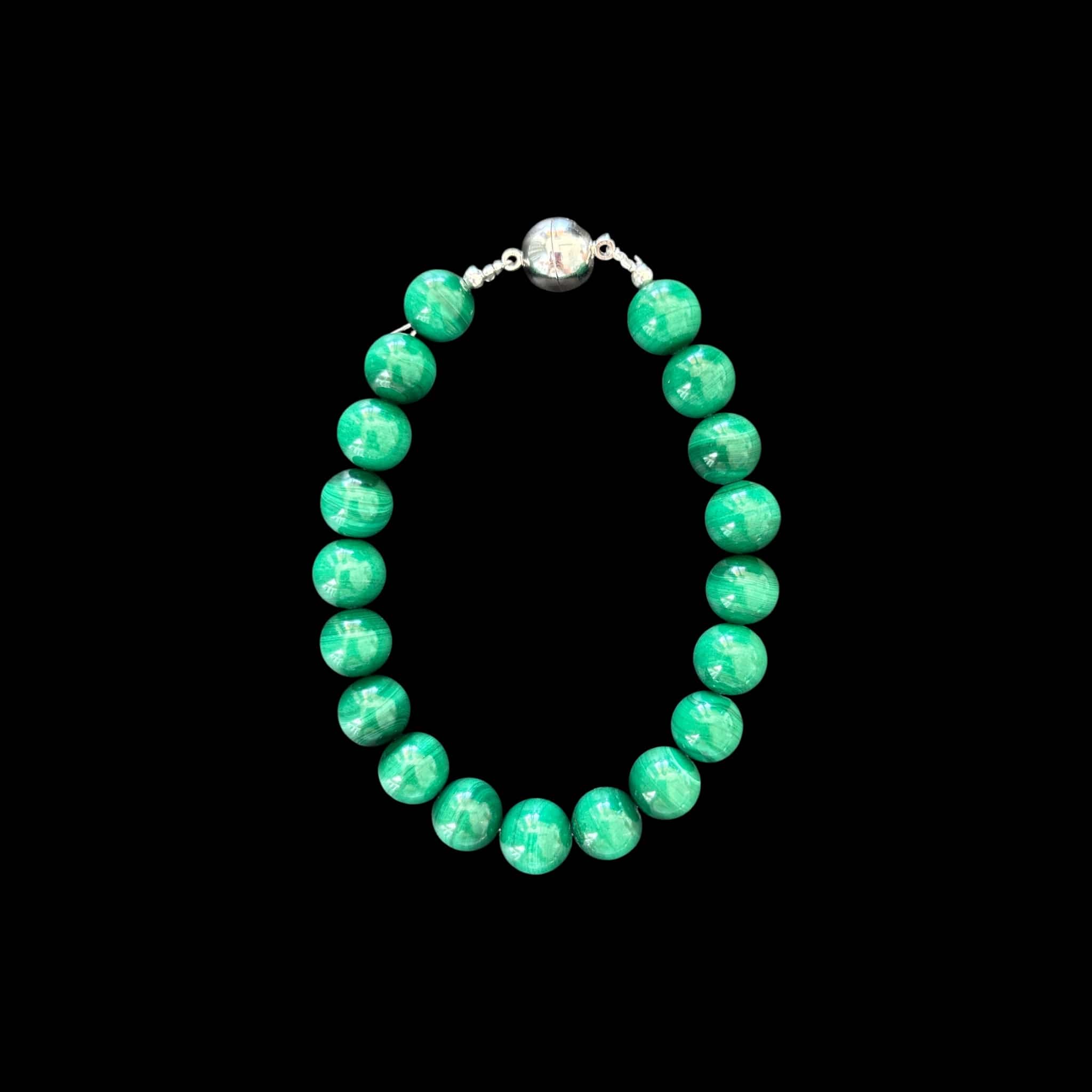Luxury Promise Interchangeable: Malachite + Silver Magnetic Lock DXBCS5344