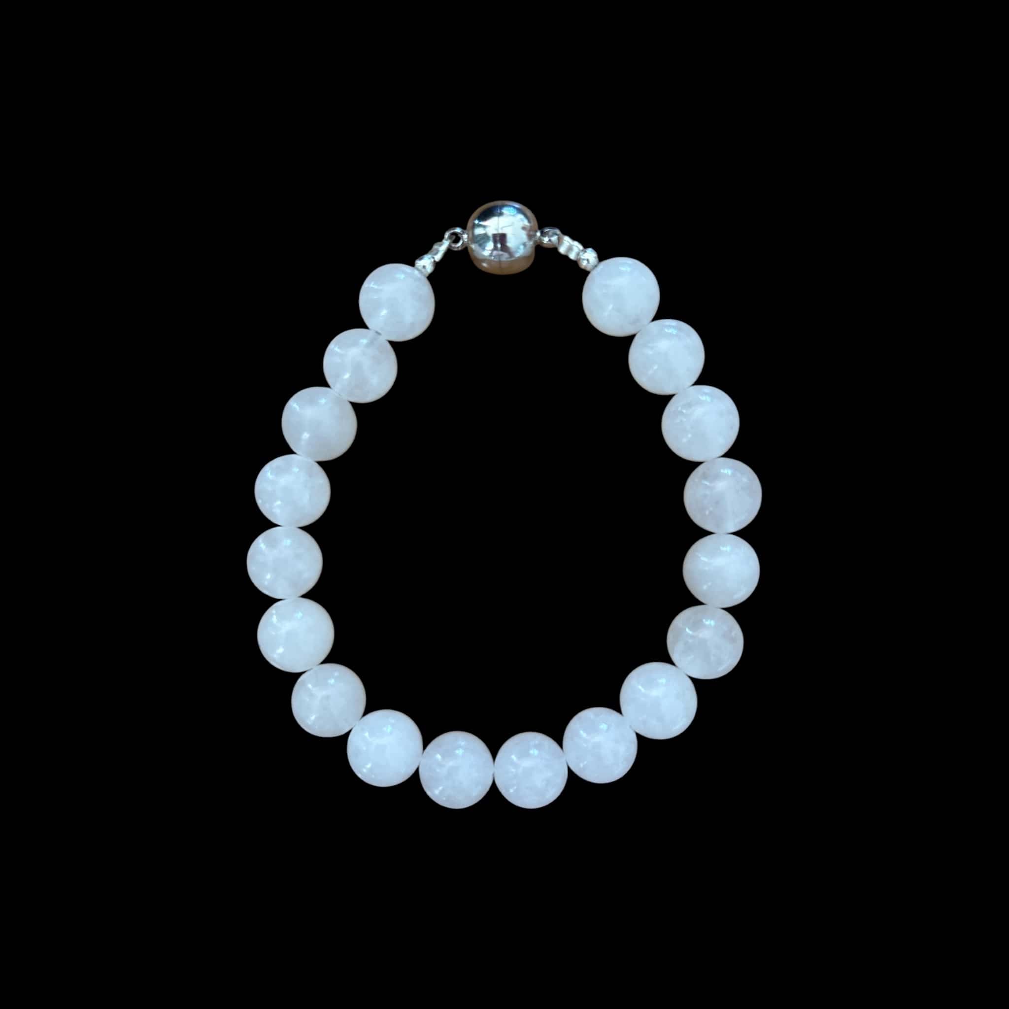 Luxury Promise Interchangeable: White Agate + Silver Magnetic Lock DXBCS5343
