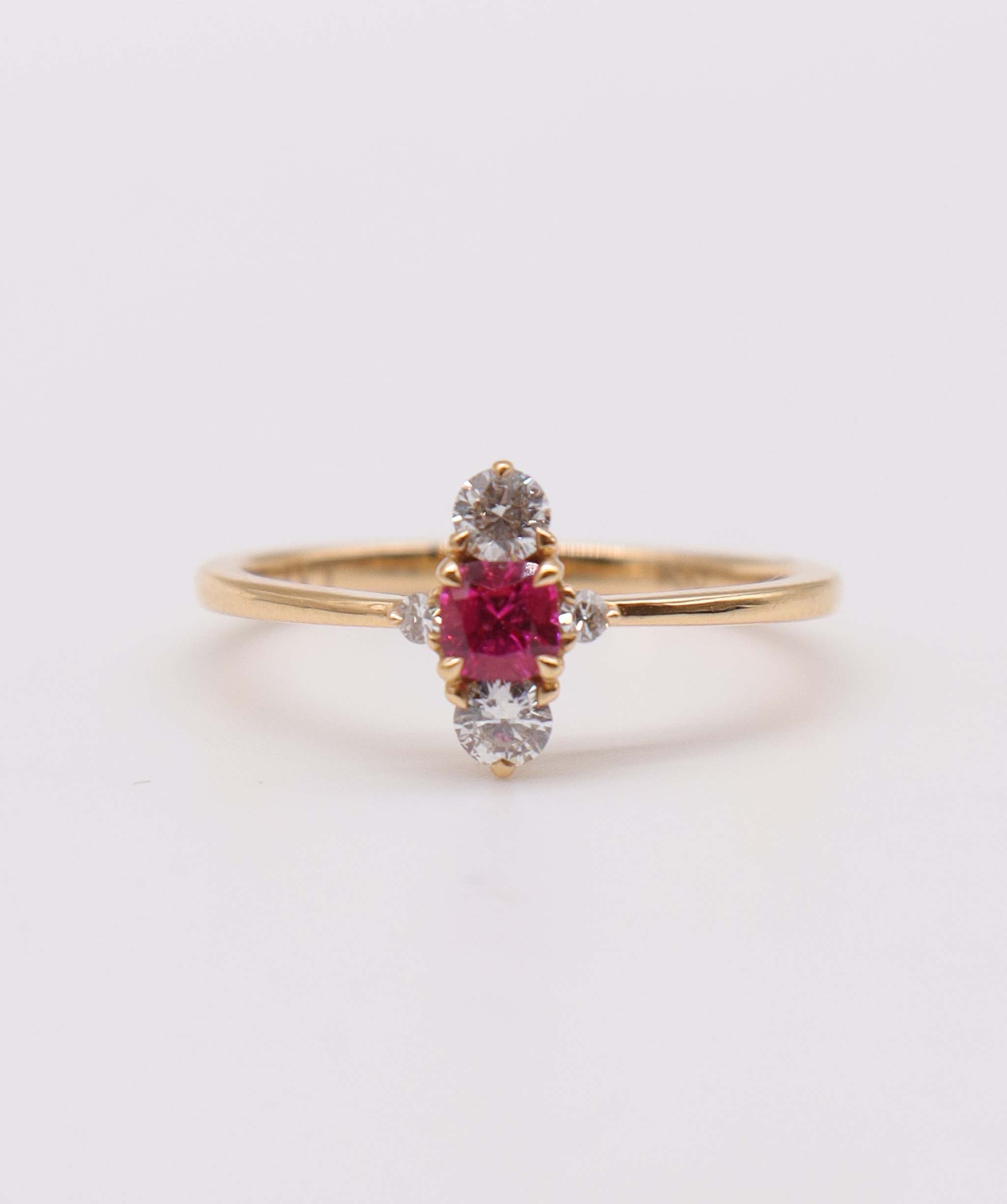 Luxury Promise Jedi Spinel Supremacy & Diamond Ring in 18K Gold DXBCS2215
