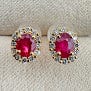 LUXURY PROMISE K18 Ruby Earrings R0.21*2 D0.05*2 41386