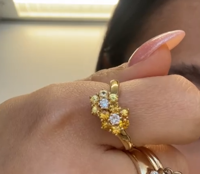 LUXURY PROMISE K18 Sapphire Ring S0.87 D0.15 5.3g J0912A7GTA