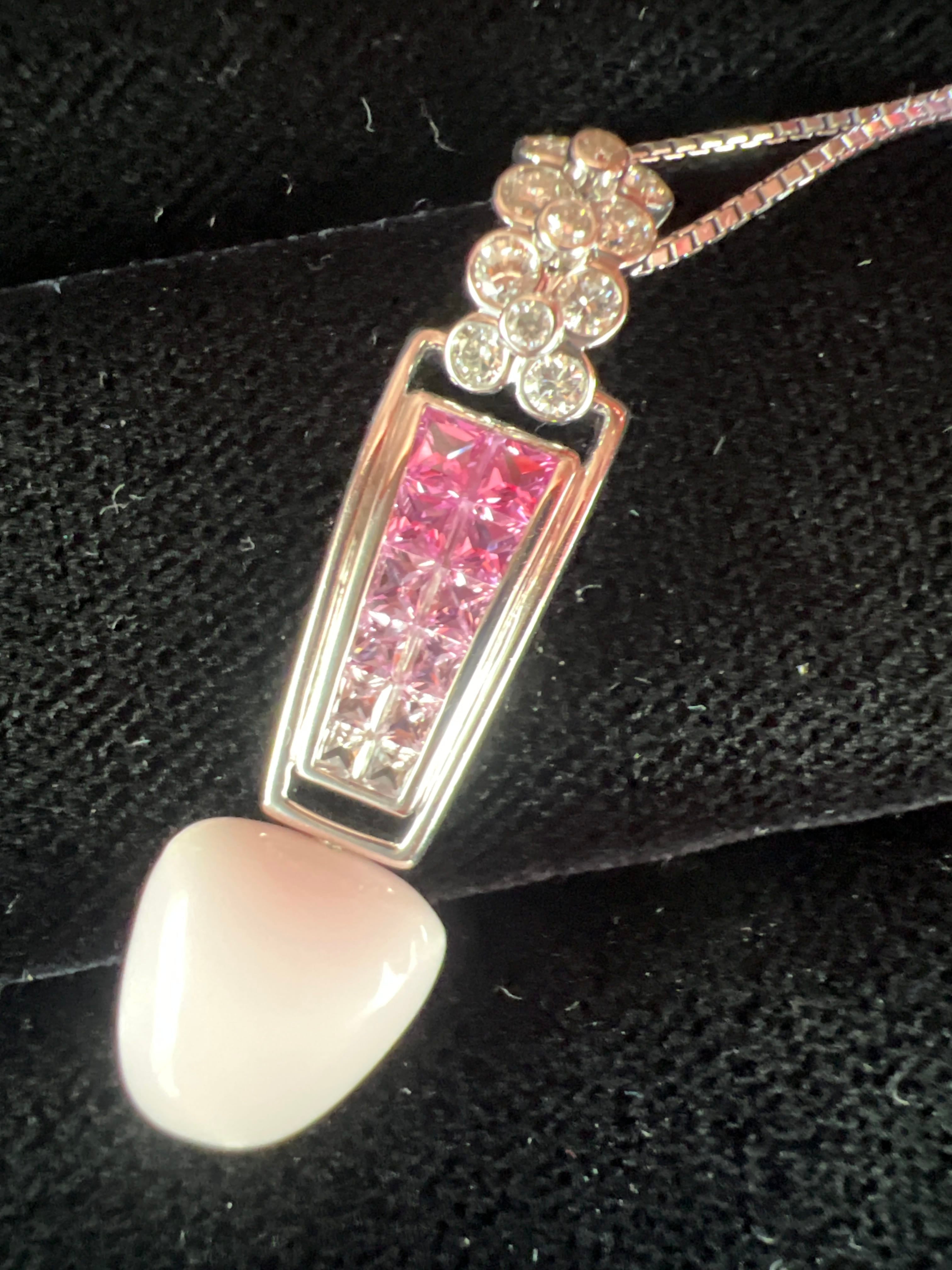 Luxury Promise K18WG CONCH PEARL NECKLACE KO 6.67 SA 0.95 DA 0.38 9.2g 25-16829