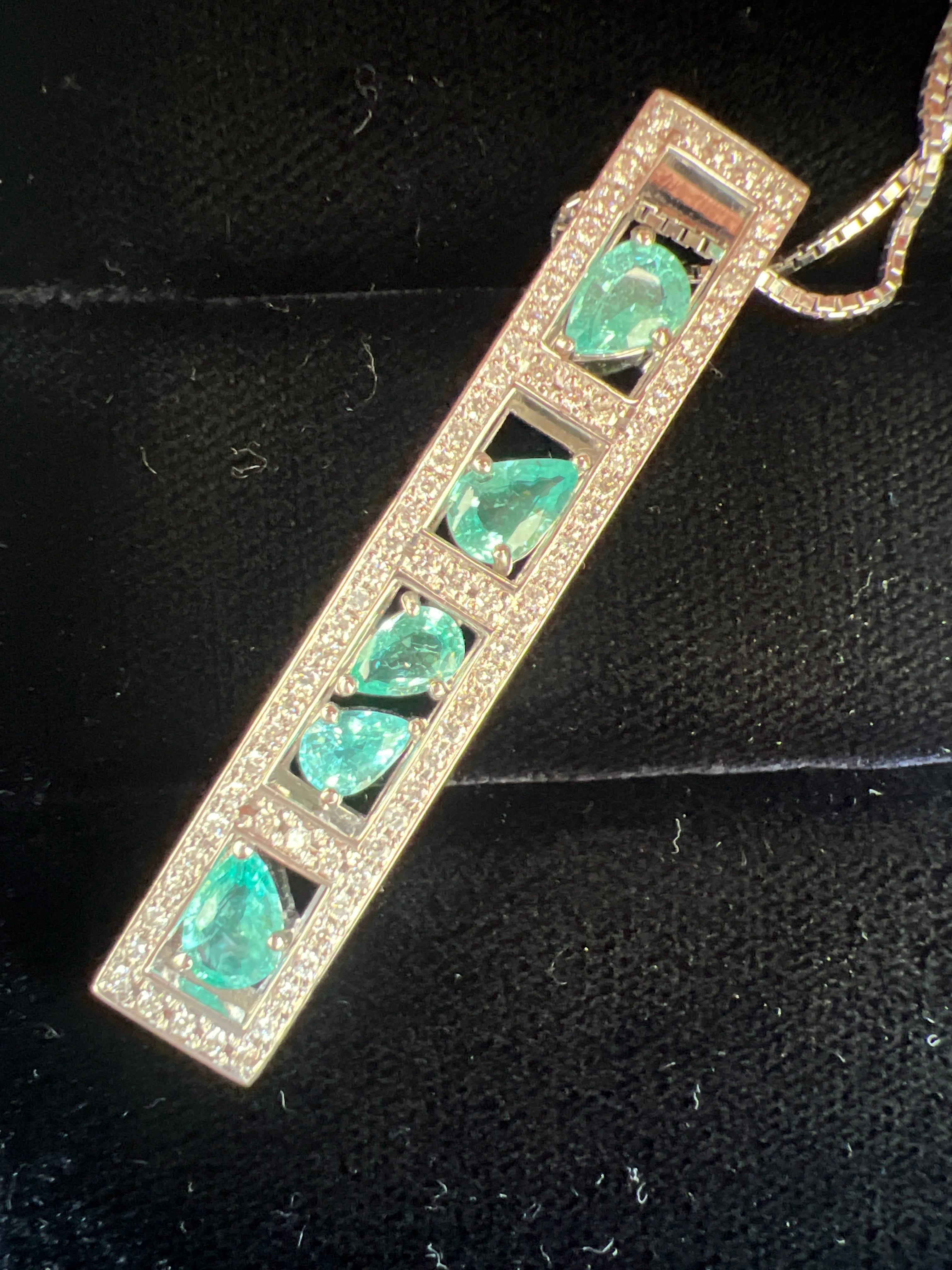 Luxury Promise K18WG PARAIBA TOURMALINE P2.468 DA 0.66 NECKLACE 21.3g 24-47726